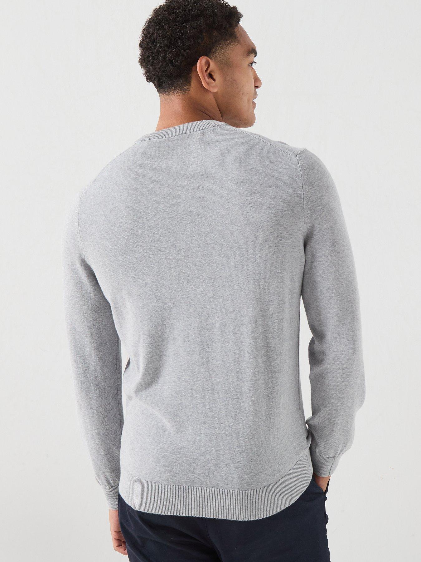 Image 2 of 4 of Lacoste Lacoste Crew Neck Cotton Knitted Jumper - Grey