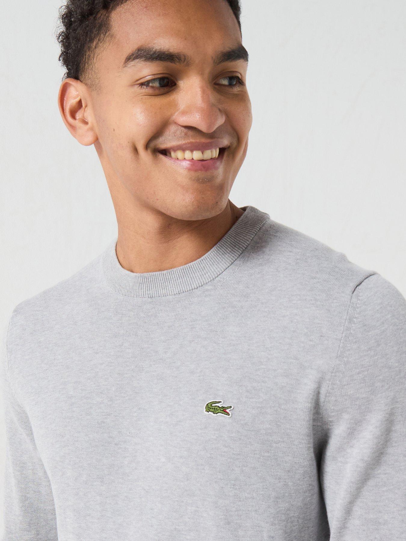 Image 4 of 4 of Lacoste Lacoste Crew Neck Cotton Knitted Jumper - Grey