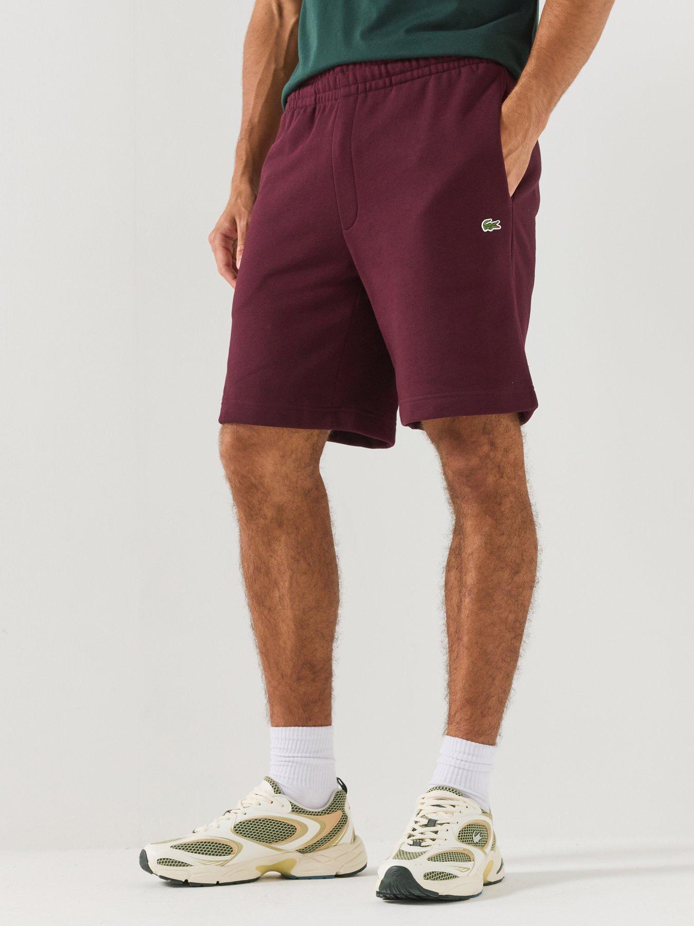 Lacoste Brushed Fleece Jersey Shorts - Dark Red