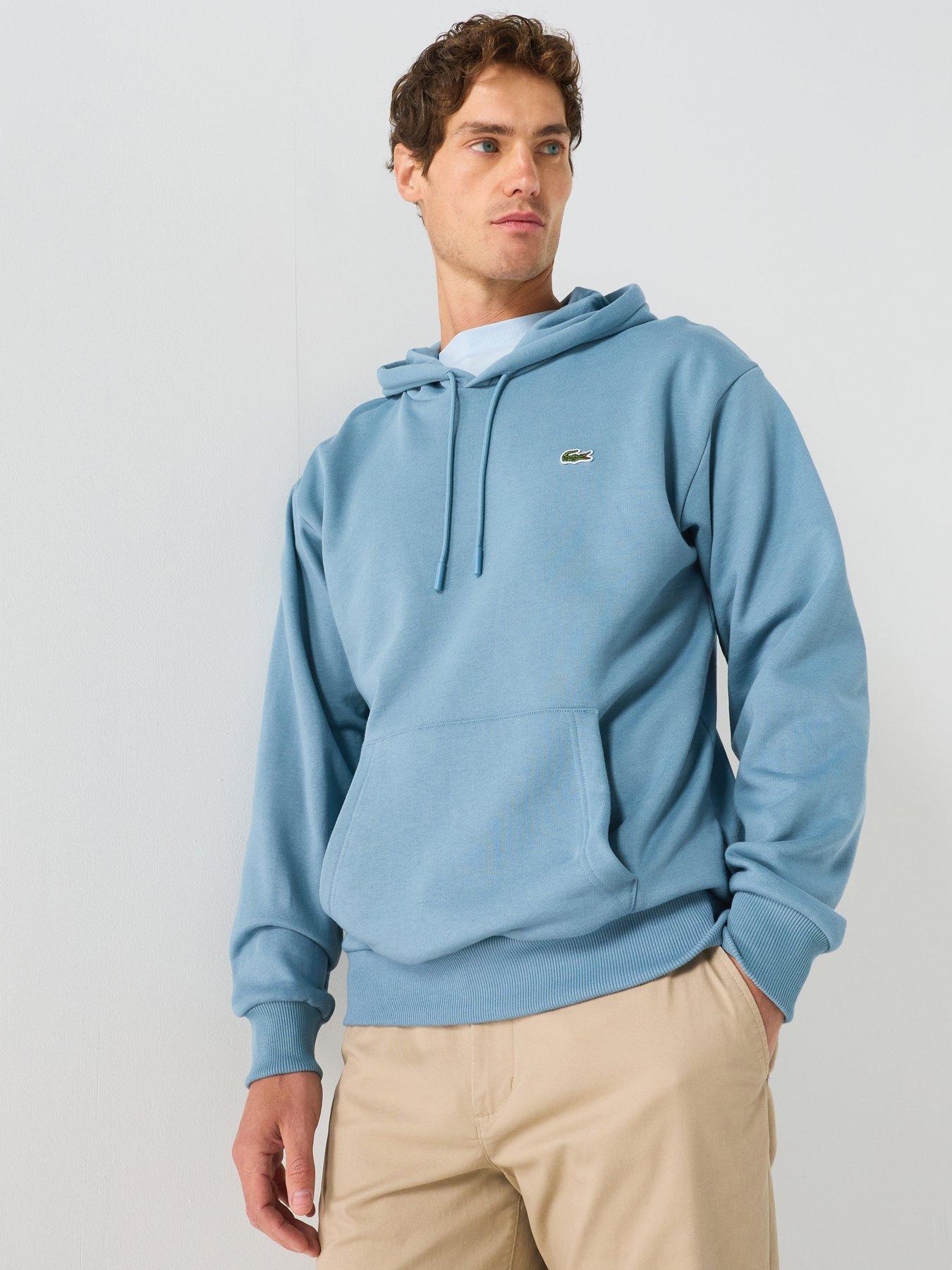 Lacoste Brushed Fleece Jersey Overhead Hoodie - Blue