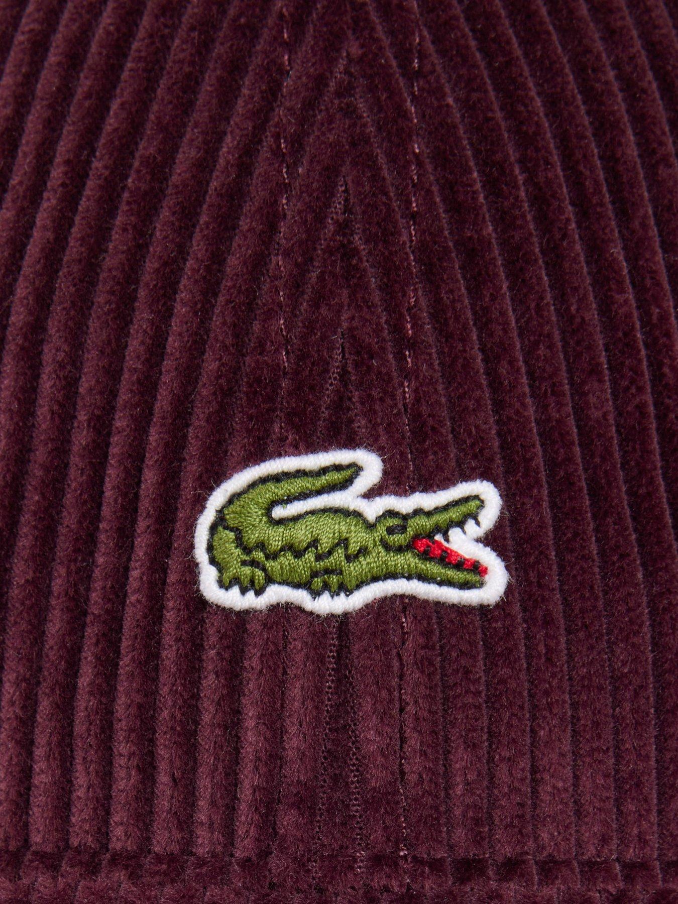 Image 4 of 4 of Lacoste Corduroy Cap - Red