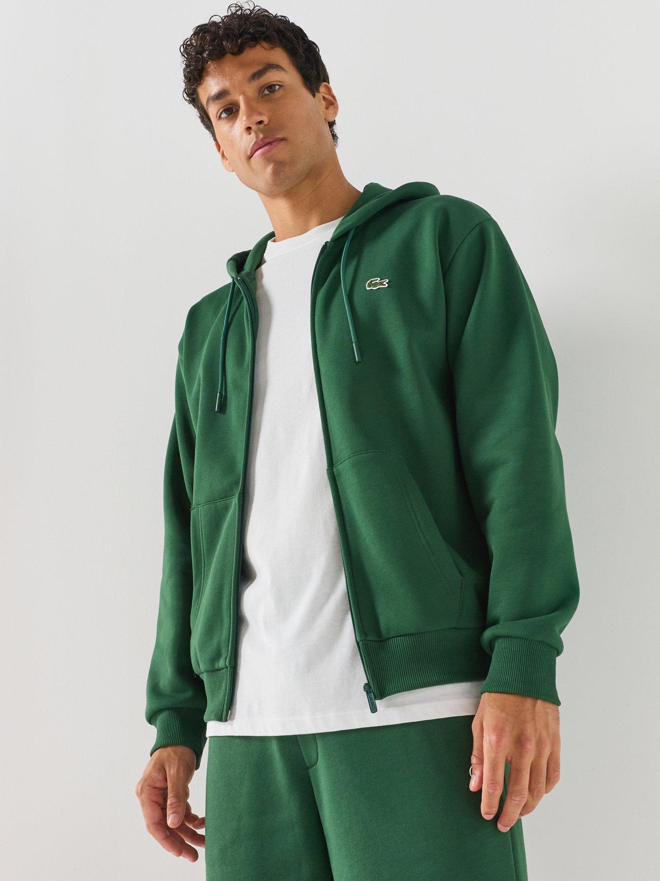 Lacoste Brushed Fleece Jersey Full Zip Hoodie - Green