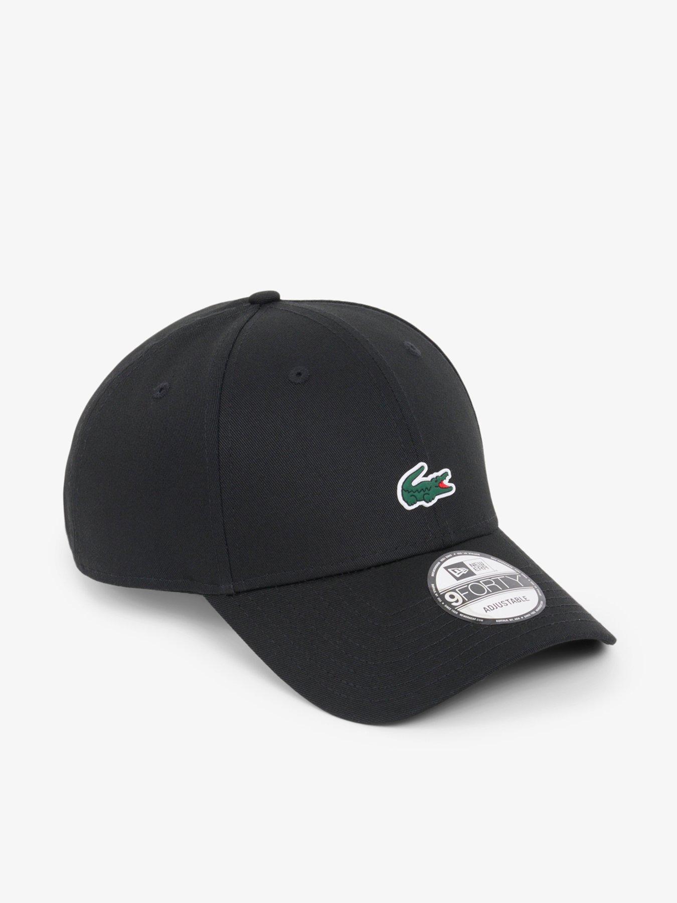 Lacoste Men's Lacoste x New Era Baseball Cap with Embroidered Crocodile Logo - Black