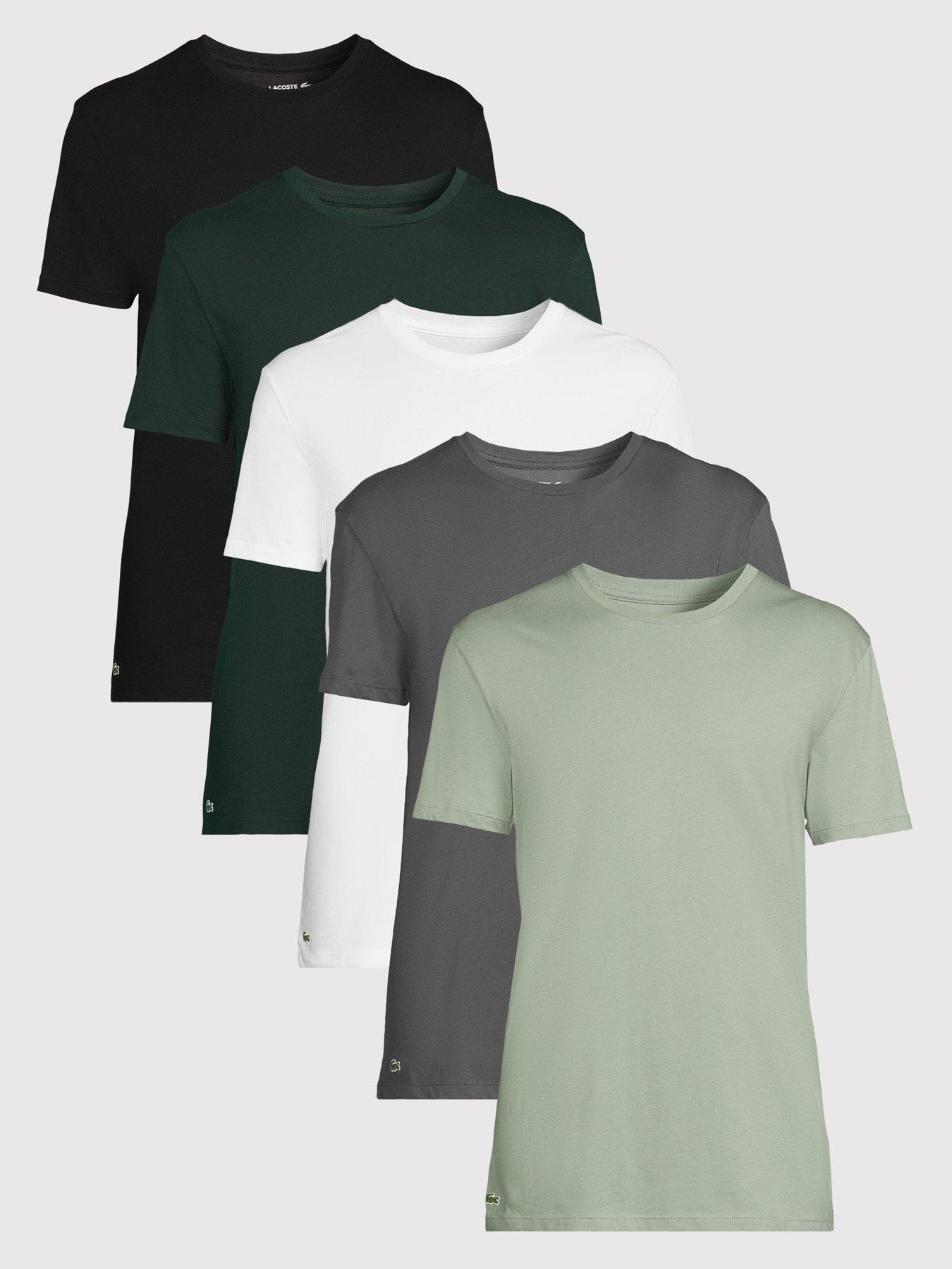 Lacoste Lacoste 5 Pack Regular Fit Cotton T-shirt - Multi