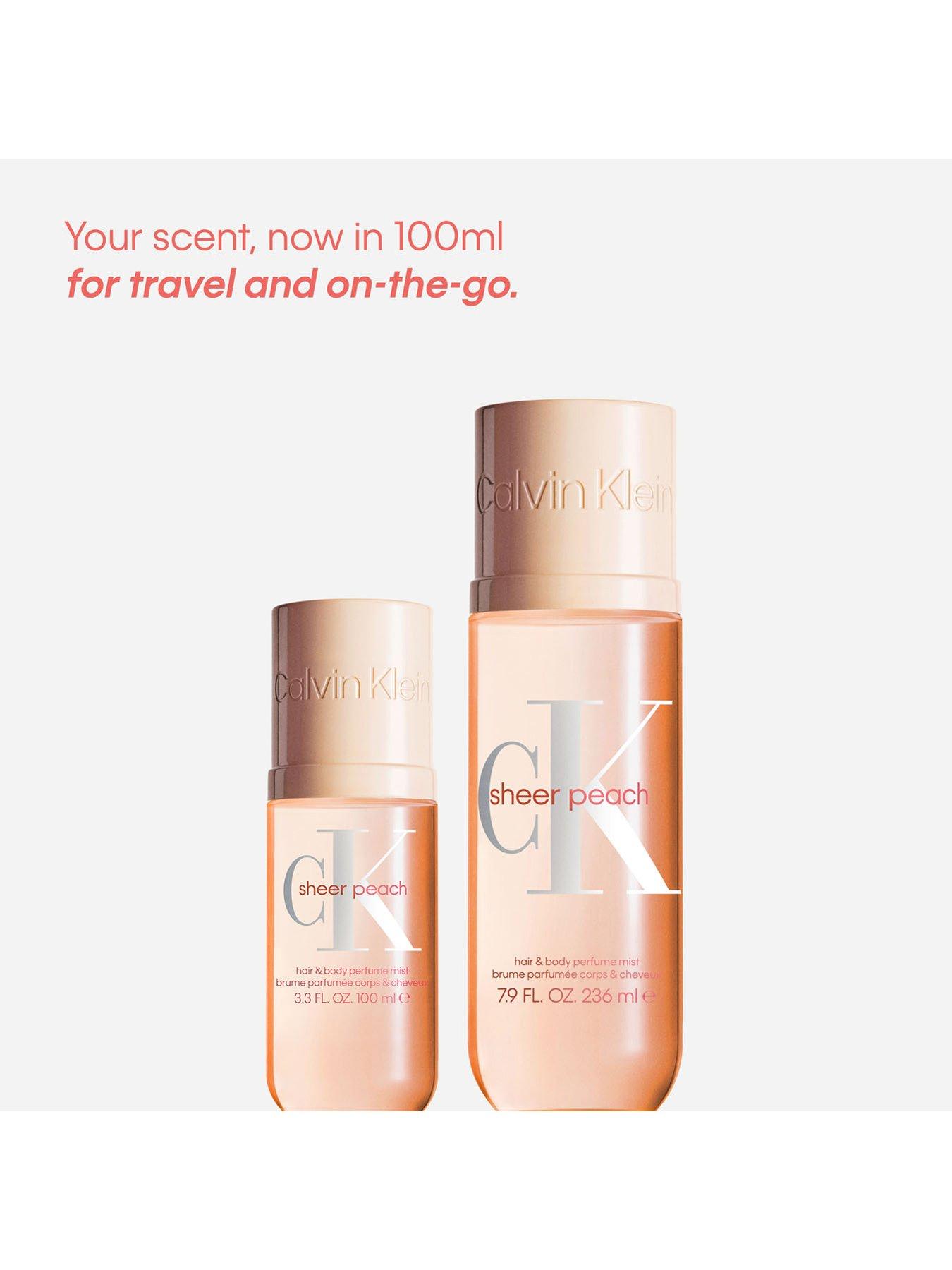 Image 4 of 8 of Calvin Klein Sheer Peach Hair &amp; Body Perfume Mist 100ml