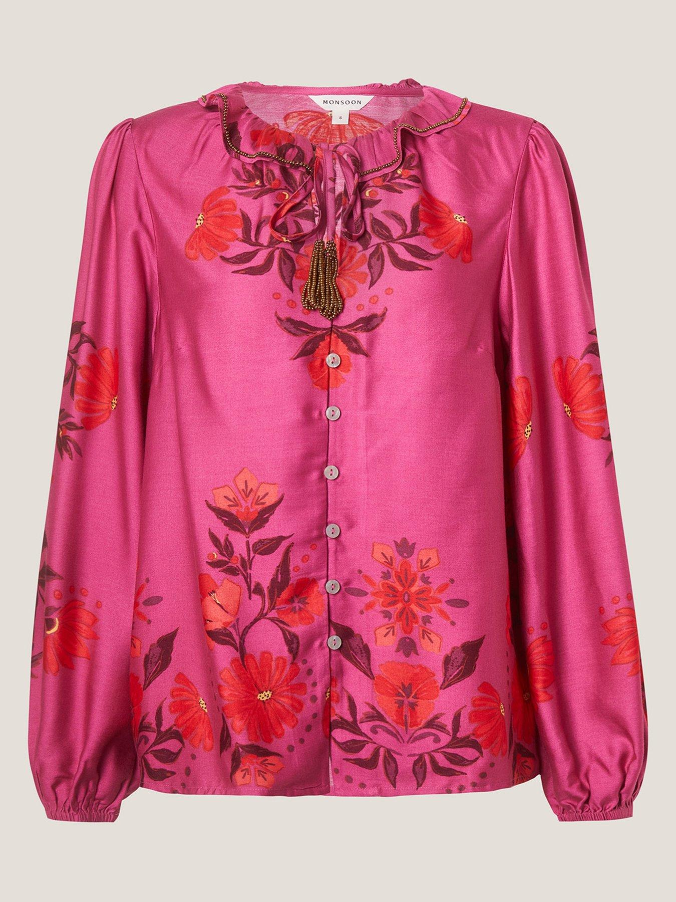 Image 5 of 5 of Monsoon Koa Print Top - Pink