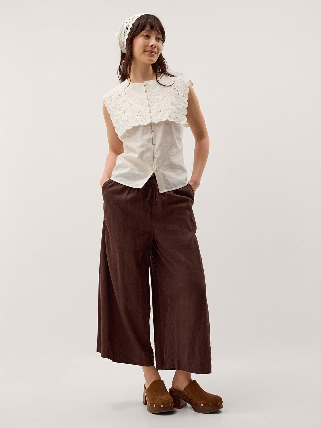 Monsoon Lexi Sleeveless Embroidered Top - Ivory