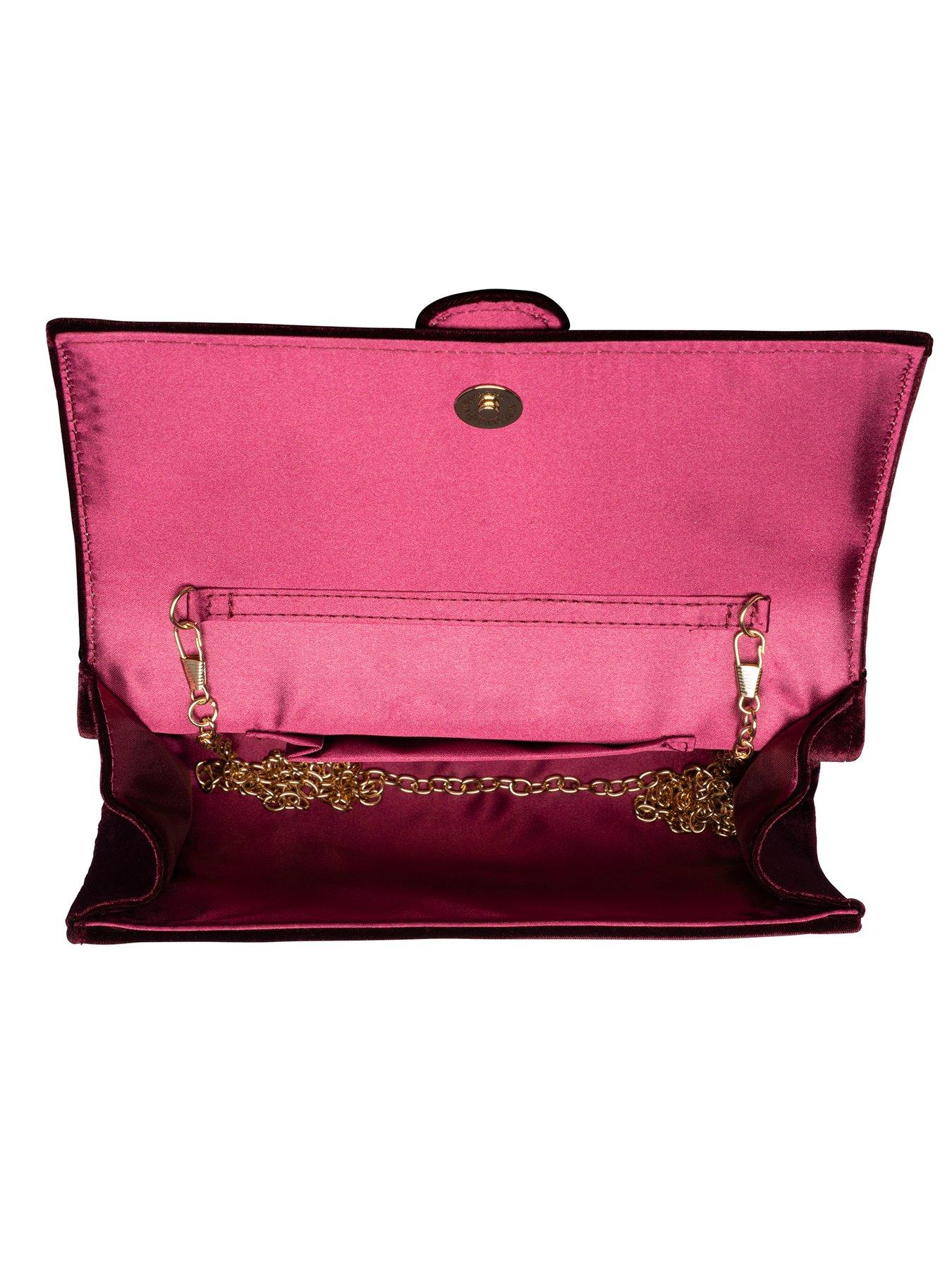 Image 4 of 4 of Ravel AlstonBurgundy Velvet Bag