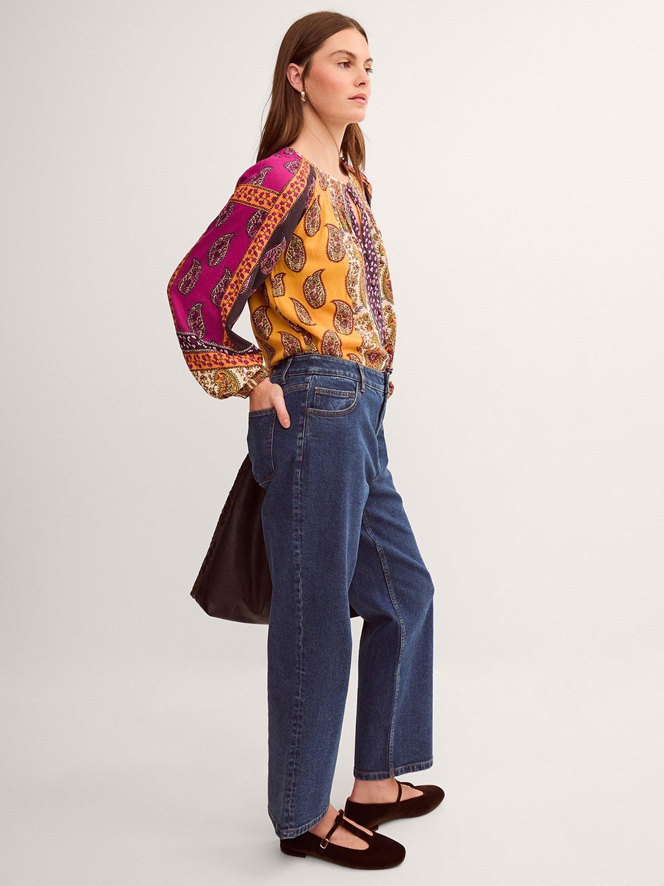 Image 4 of 4 of Monsoon Magdalena Print Top - Pink