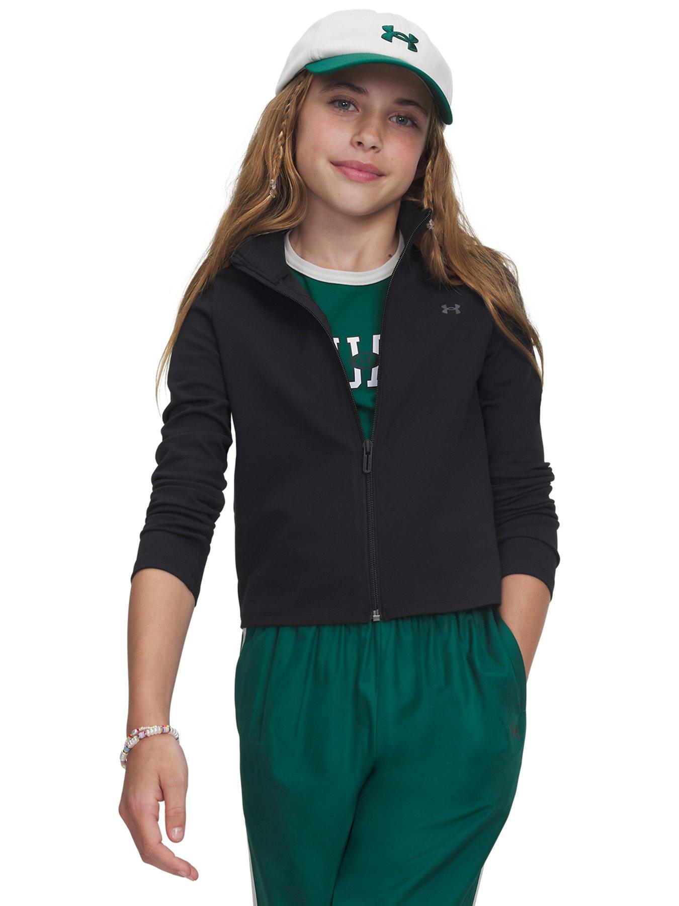 UNDER ARMOUR Girls Training Motion Full Zip - Black