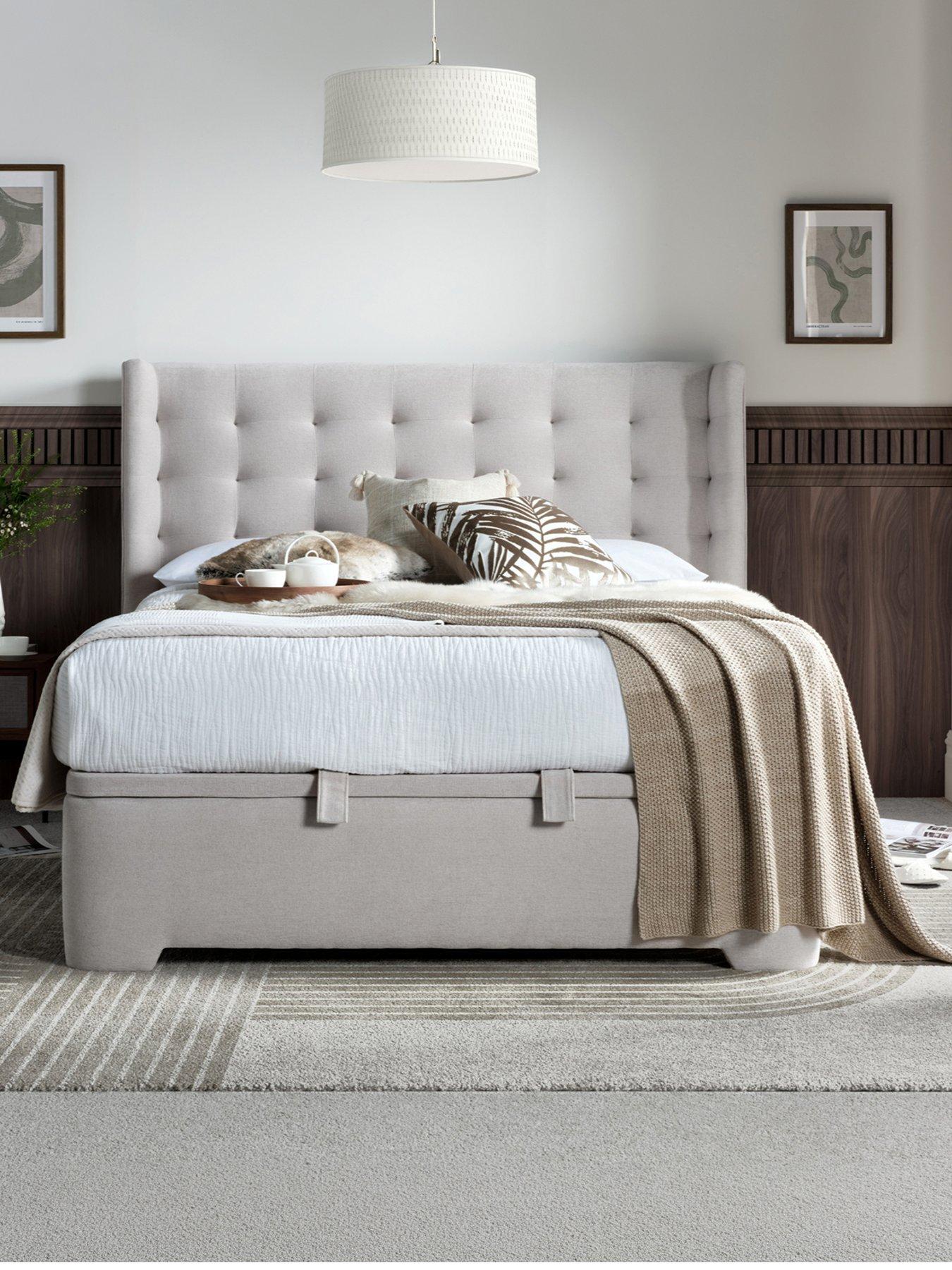 Image 2 of 5 of The Very Collection Phillipe End Lift Up Ottoman Storage&nbsp;Bed with Mattress Options (Buy &amp; SAVE!) - Cream