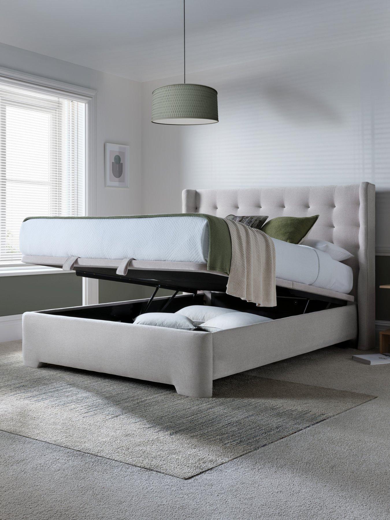 Image 3 of 5 of The Very Collection Phillipe End Lift Up Ottoman Storage&nbsp;Bed with Mattress Options (Buy &amp; SAVE!) - Cream