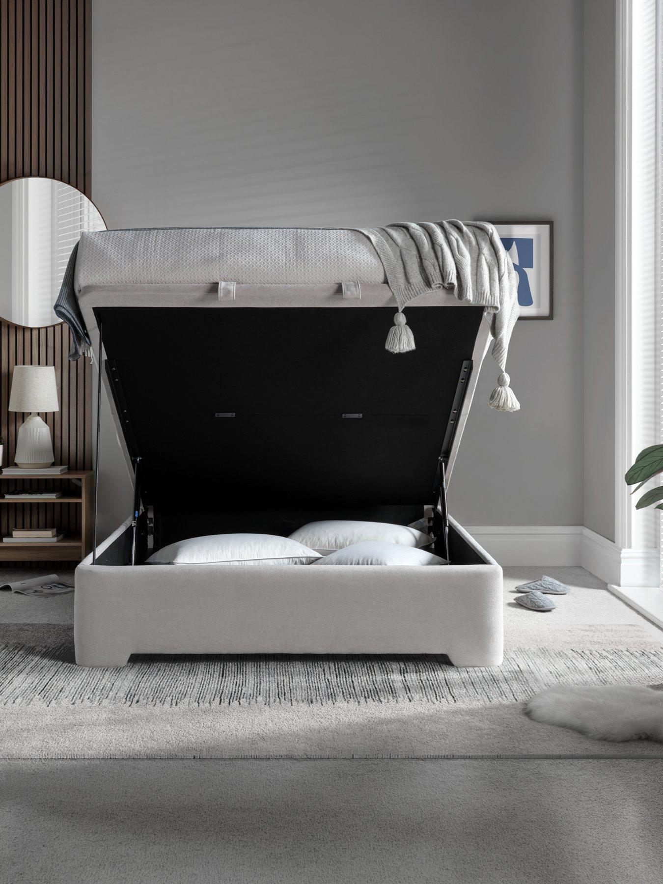 Image 5 of 5 of The Very Collection Phillipe End Lift Up Ottoman Storage&nbsp;Bed with Mattress Options (Buy &amp; SAVE!) - Cream