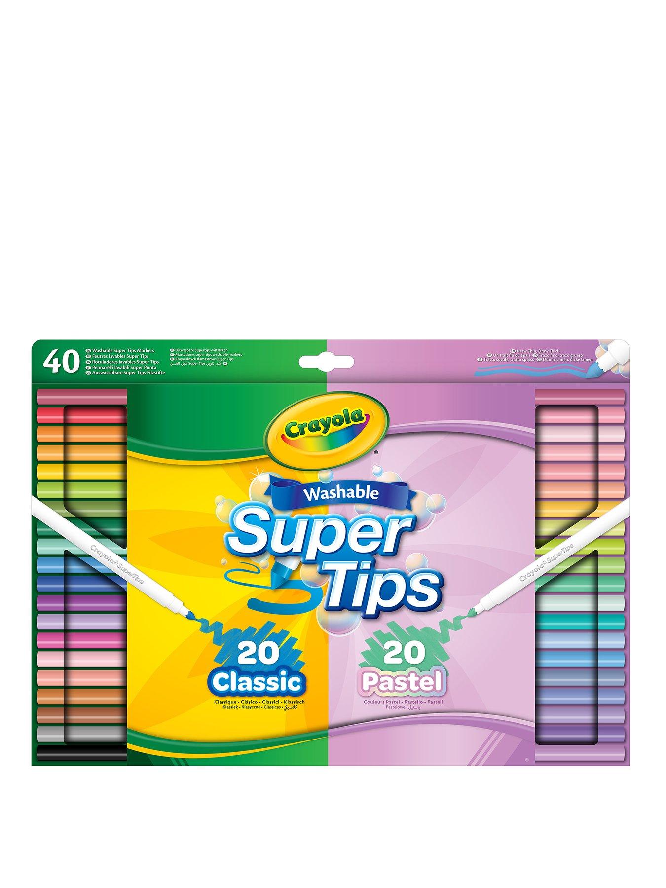 Image 1 of 5 of Crayola 40ct Supertips Featuring Pastels