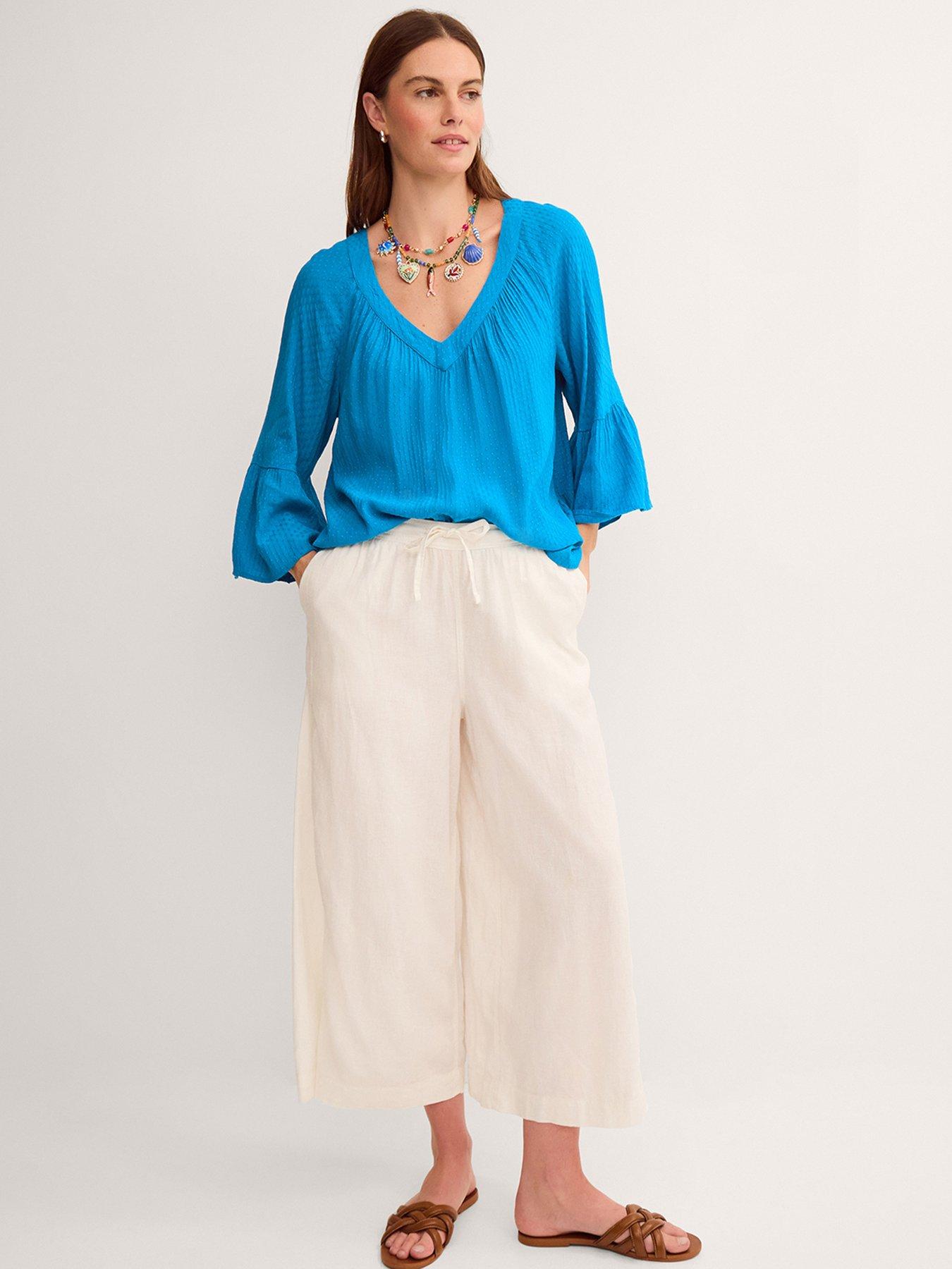 Image 3 of 4 of Monsoon Kallie Dobby Blouse &nbsp;- Blue