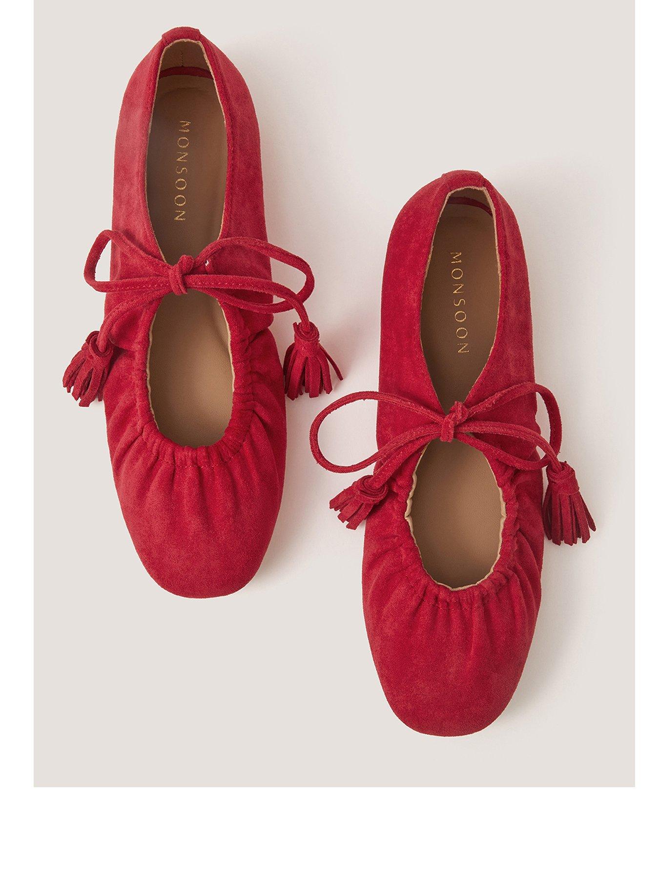 Monsoon Blair Ballet Pump - Red