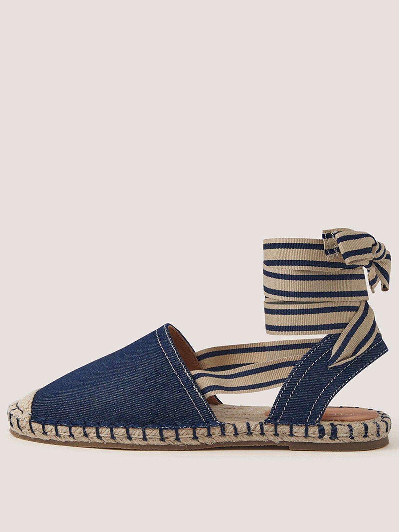 Image 2 of 3 of Monsoon Fliss Stripe Espradrille - Blue