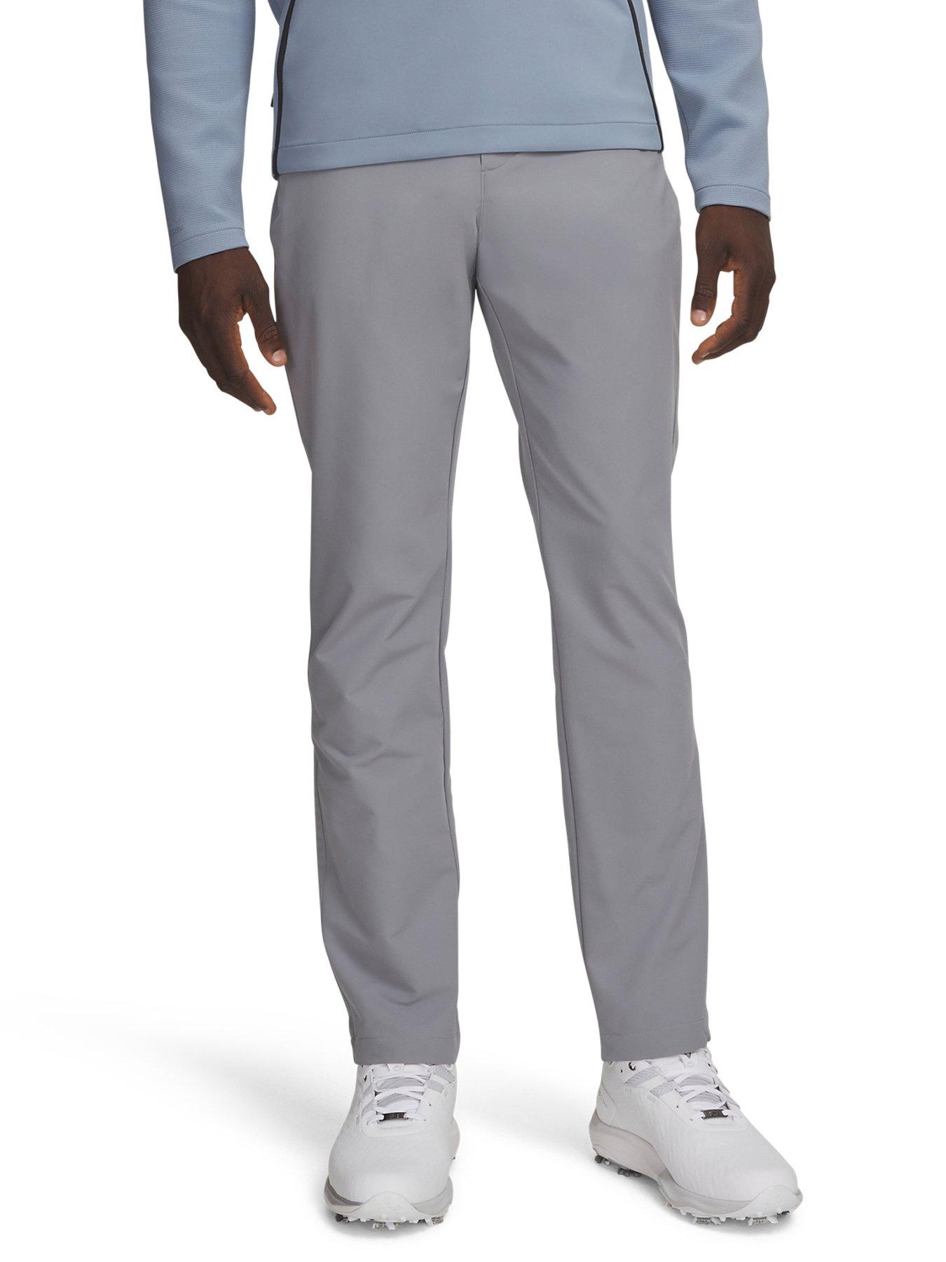 UNDER ARMOUR Men's Matchplay Tapered Pants - Steel / White