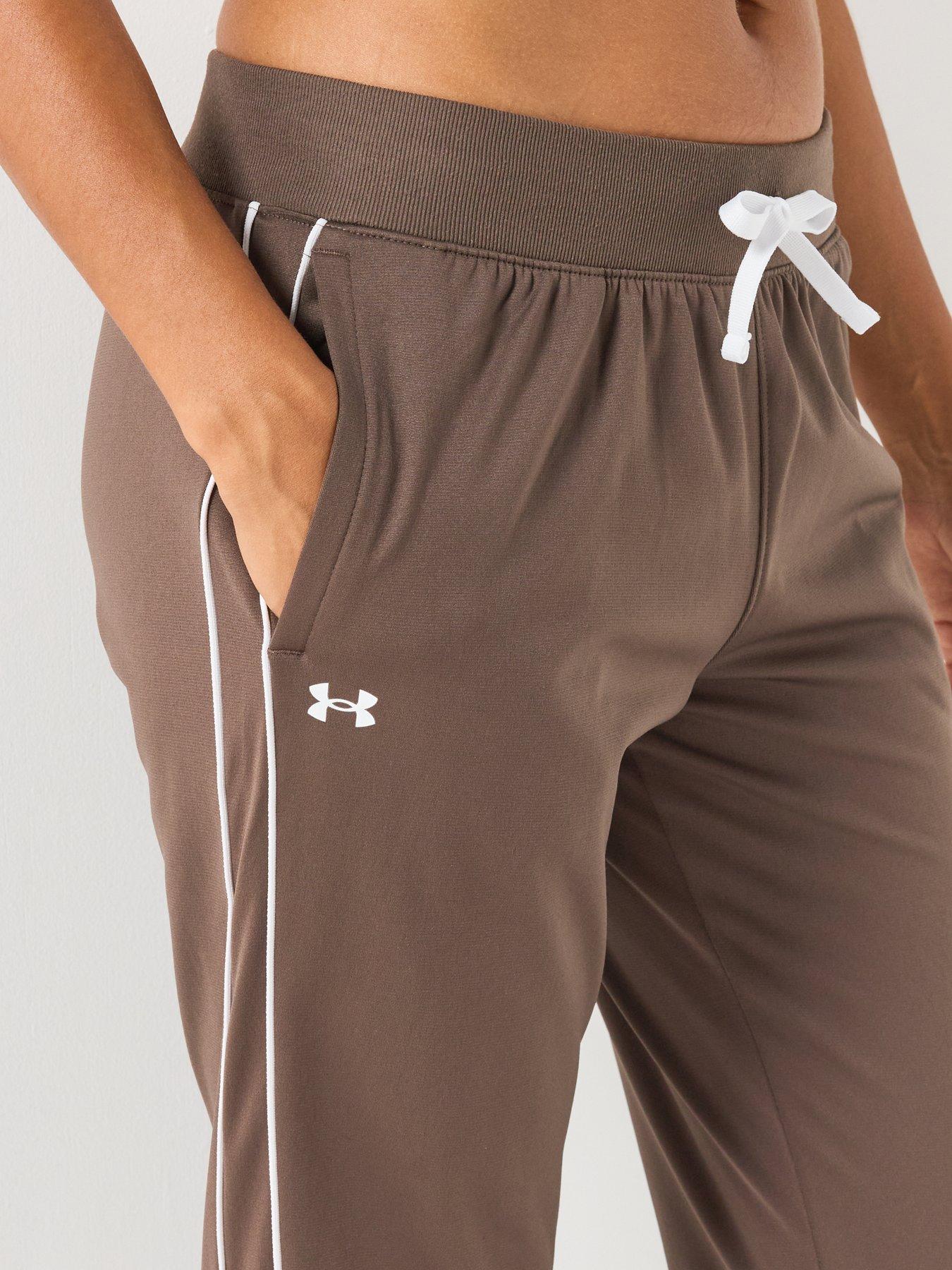 Image 4 of 6 of UNDER ARMOUR Womens Training Rival Knit Tracksuit - Brown