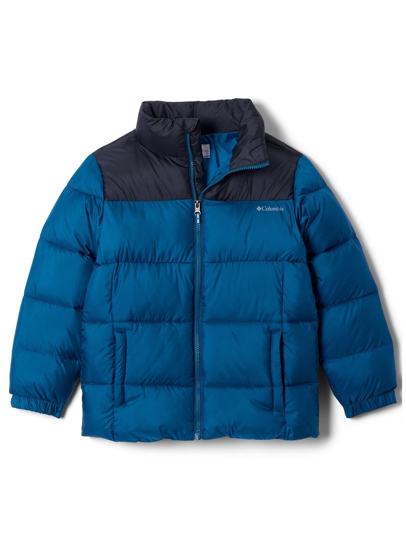 Image 1 of 3 of Columbia Boys Puffect II Padded High Collar Jacket - Blue