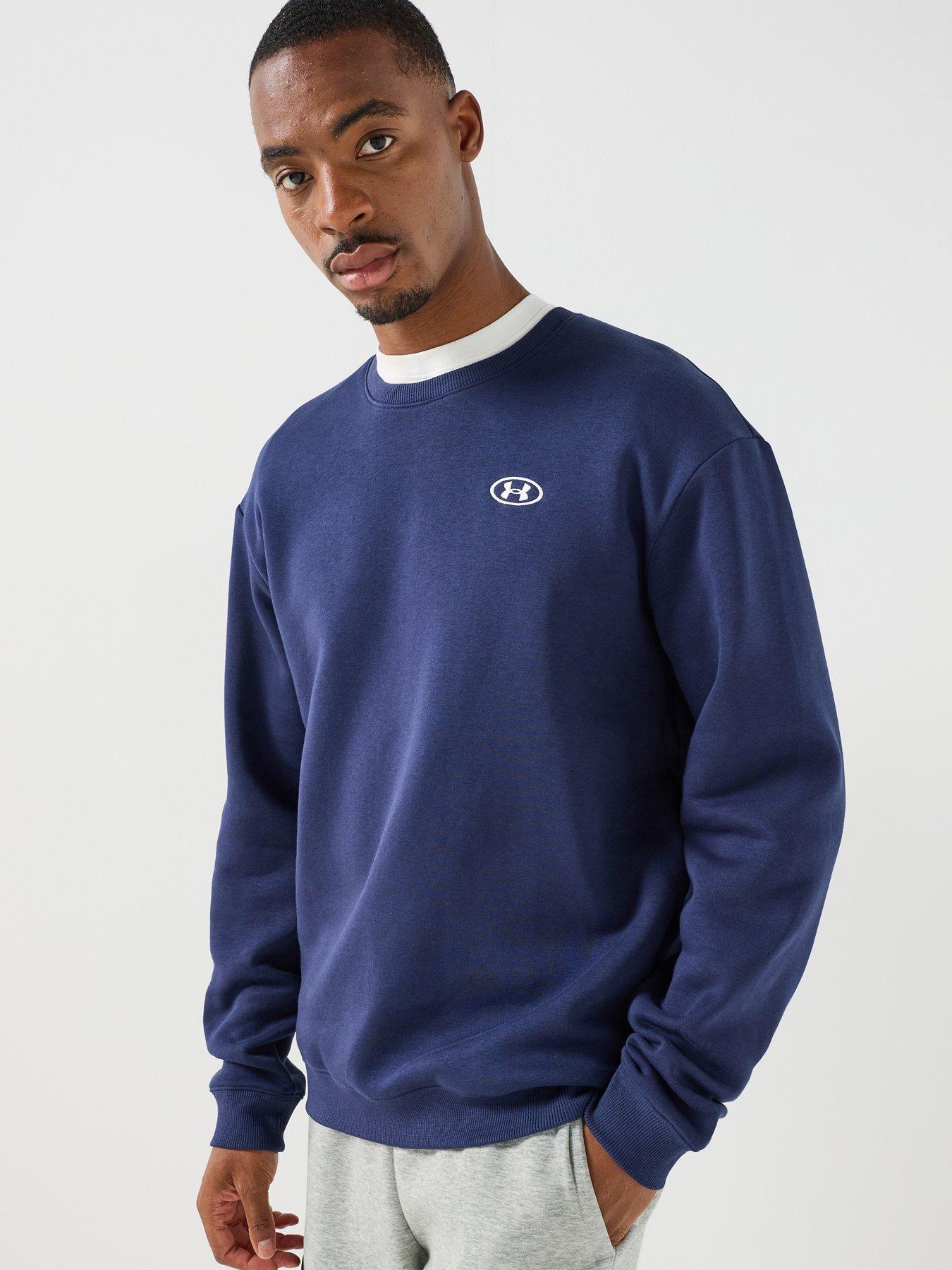 Image 1 of 6 of UNDER ARMOUR Mens Training Rival Fleece Crew - Navy