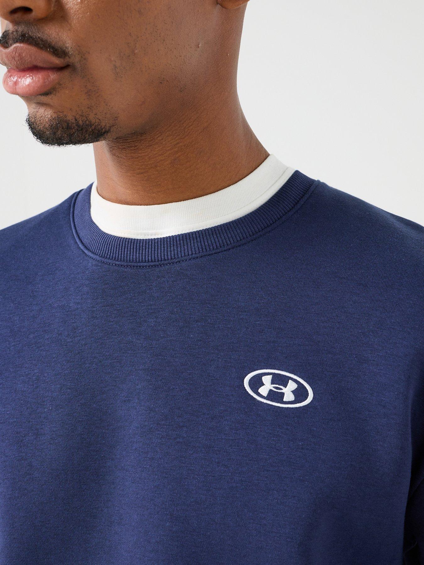 Image 5 of 6 of UNDER ARMOUR Mens Training Rival Fleece Crew - Navy