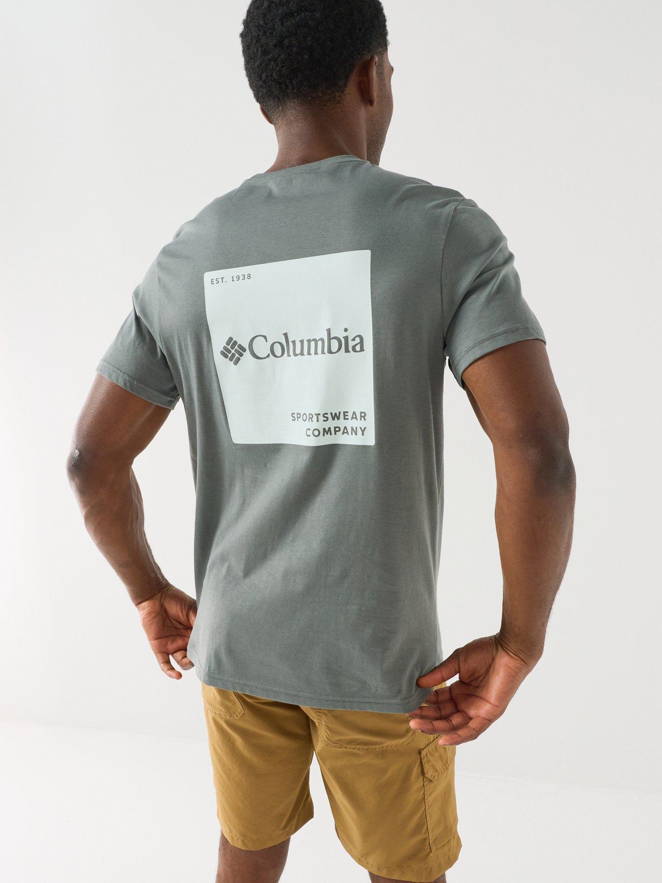 Columbia Mens Csc Logo Back Graphic T-shirt - Green