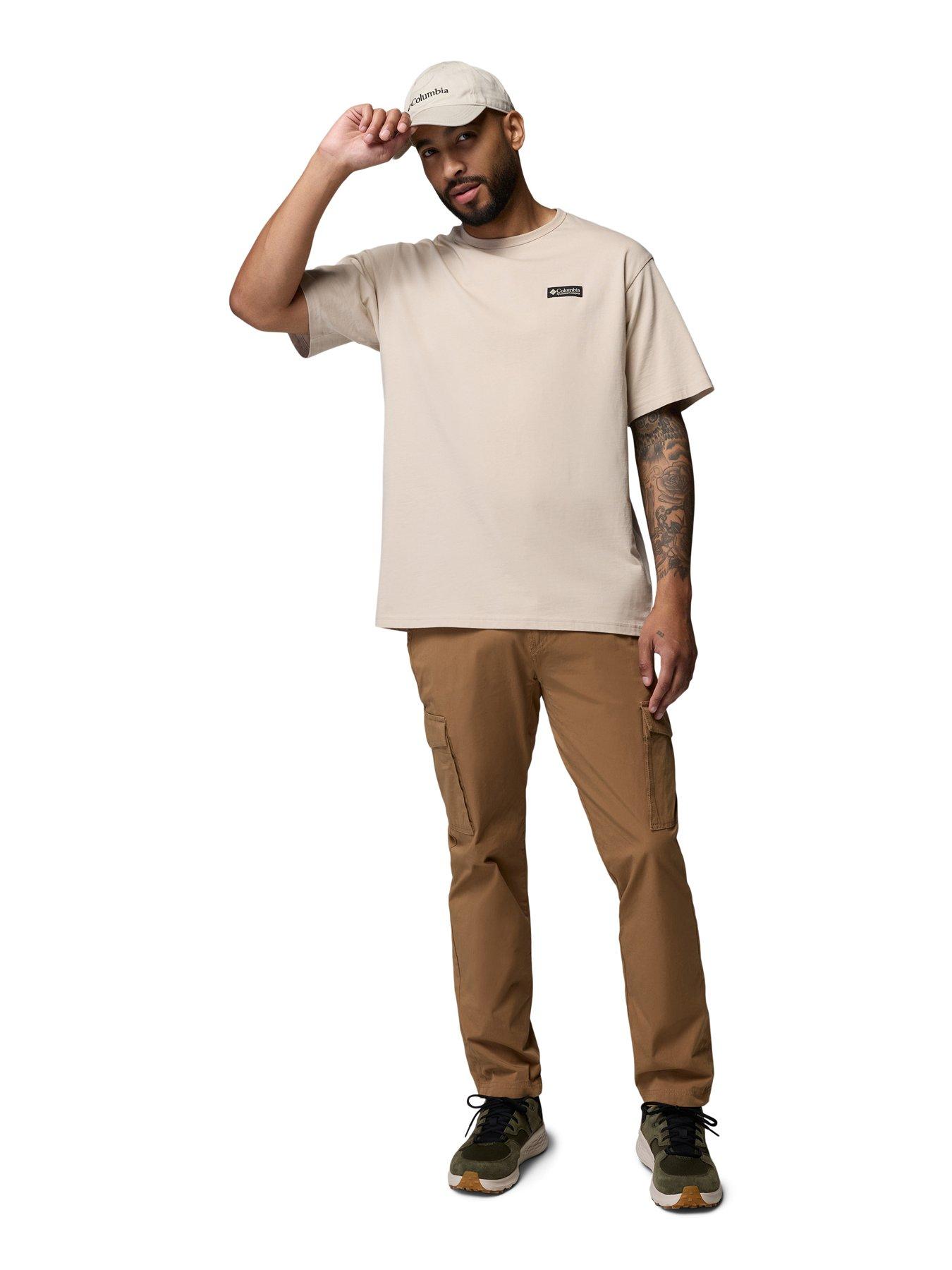 Image 3 of 6 of Columbia Men's Heavyweight Back Graphic Short Sleeve T Shirt - Beige