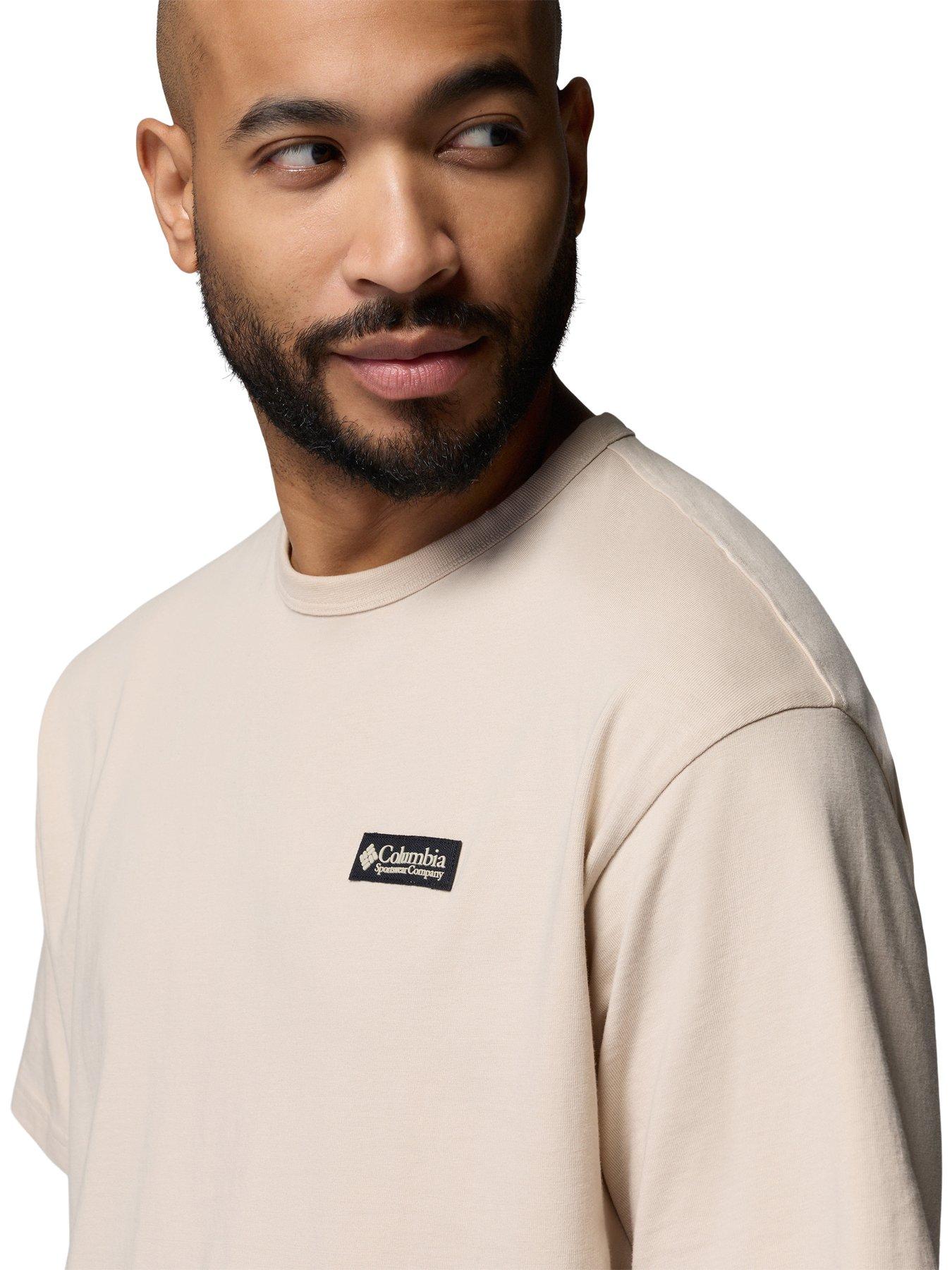 Image 5 of 6 of Columbia Men's Heavyweight Back Graphic Short Sleeve T Shirt - Beige