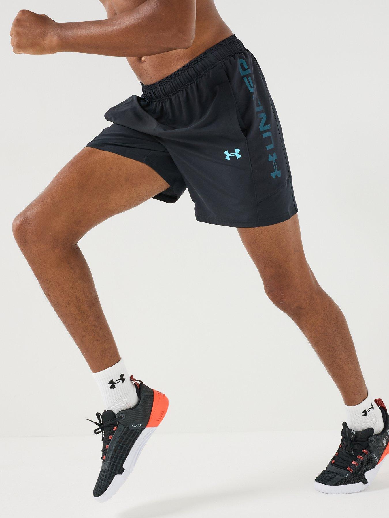 Image 4 of 6 of UNDER ARMOUR Men's Tech Utility Shorts - Black / Fresco Blue