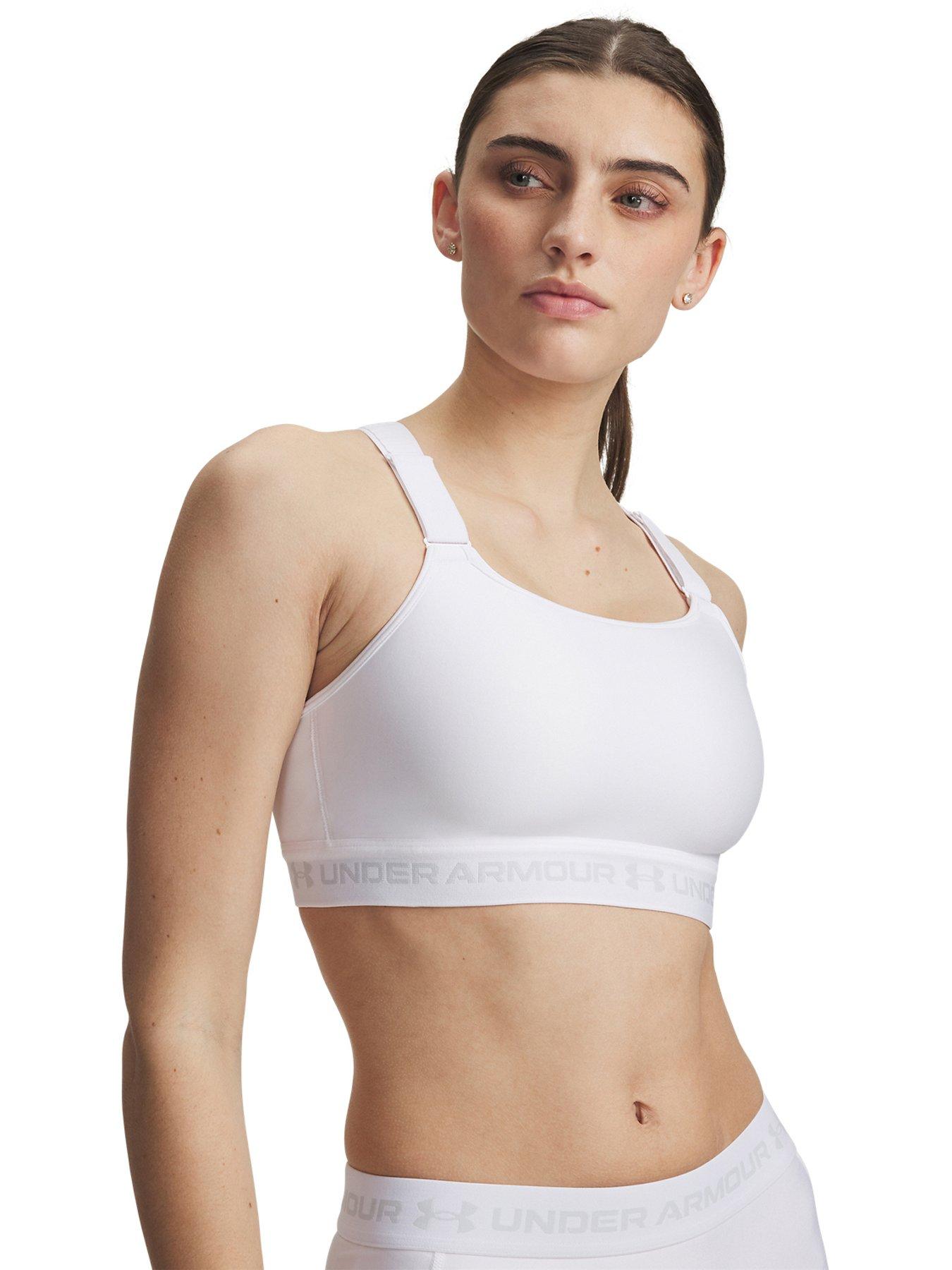 UNDER ARMOUR Womens Training Heatgear High Impact Bra - White