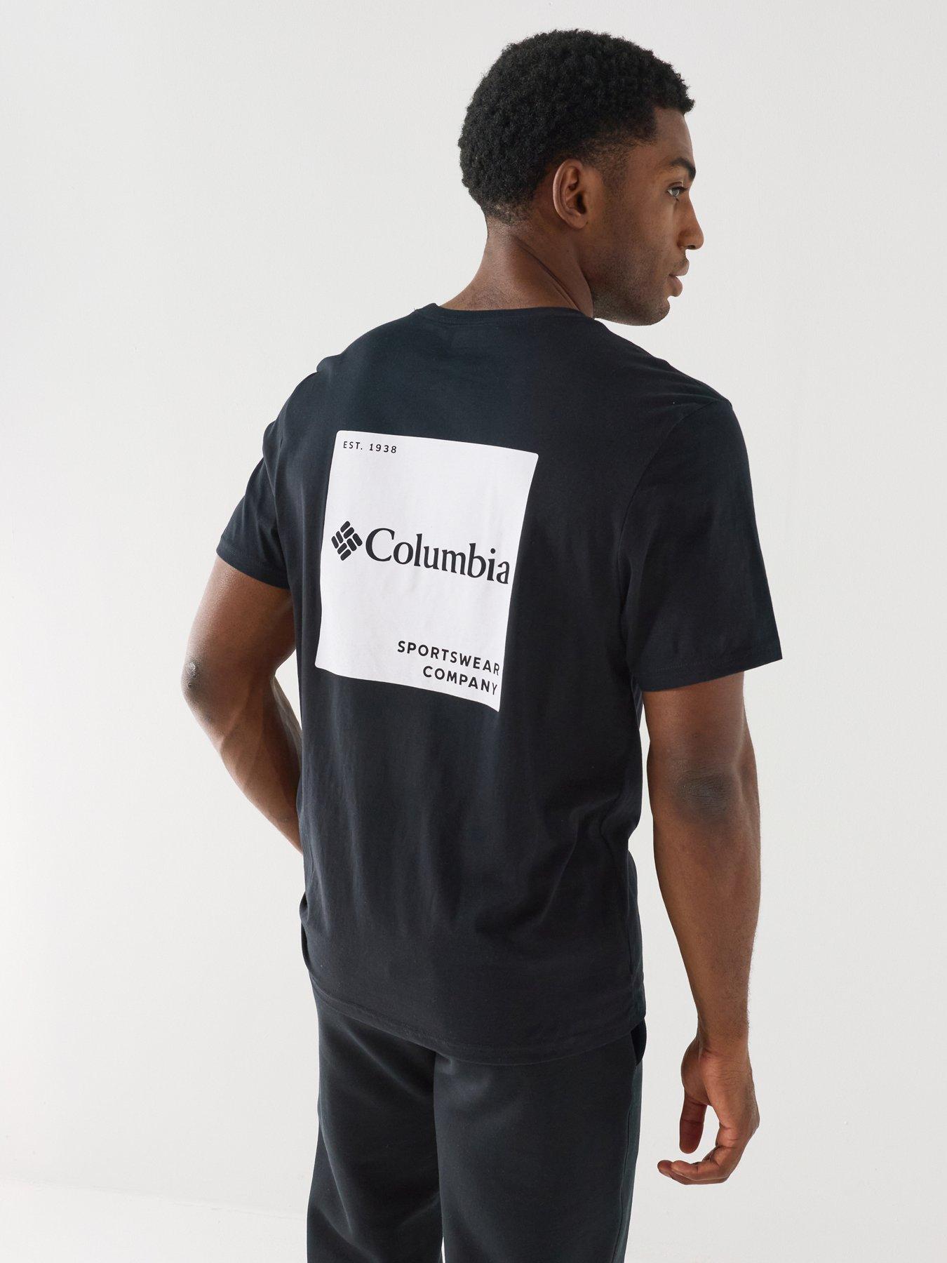 Columbia Mens Csc Logo Back Graphic T-shirt - Black