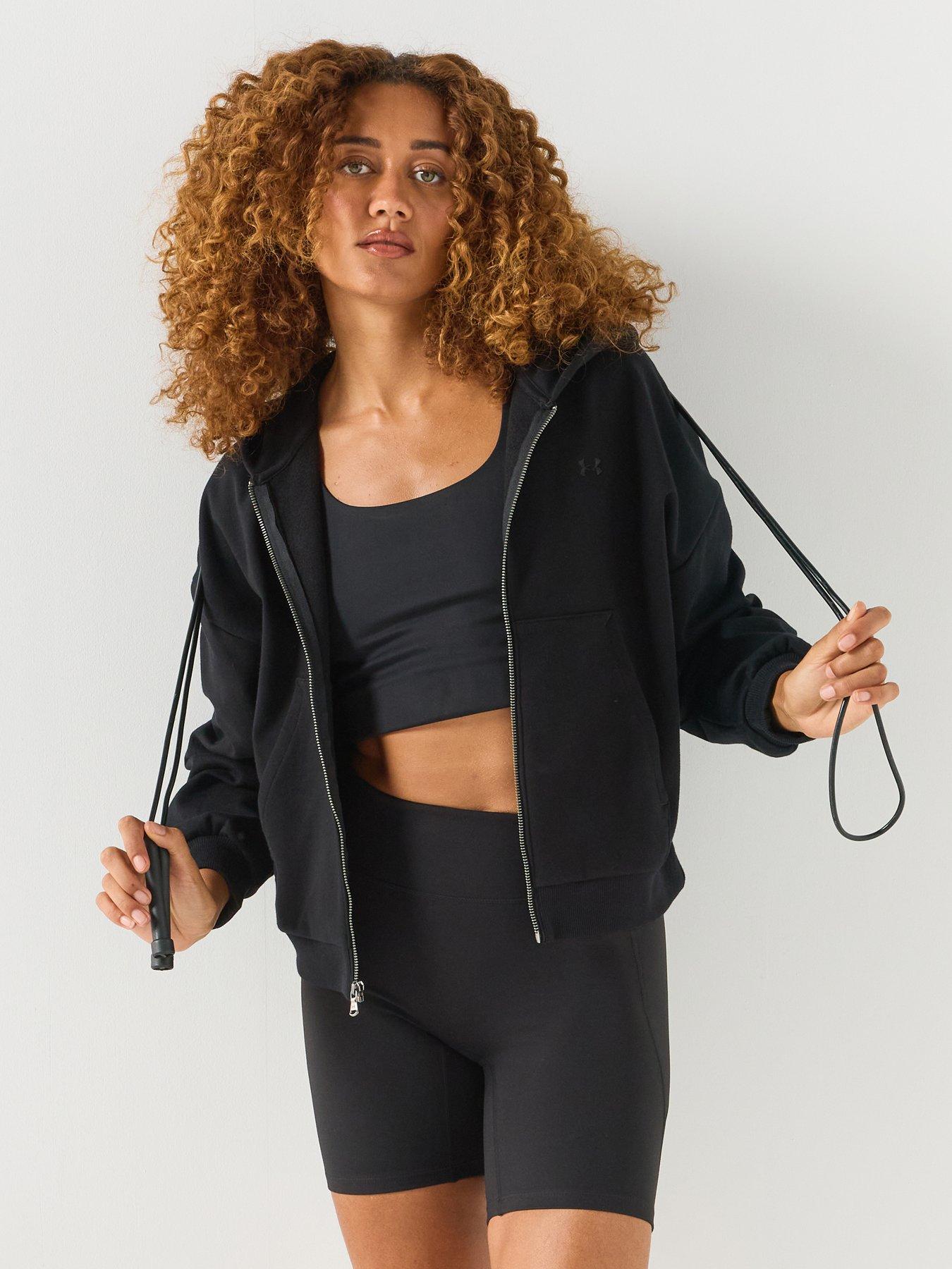 Image 1 of 6 of UNDER ARMOUR Womens Training Icon Fleece Full Zip - Black