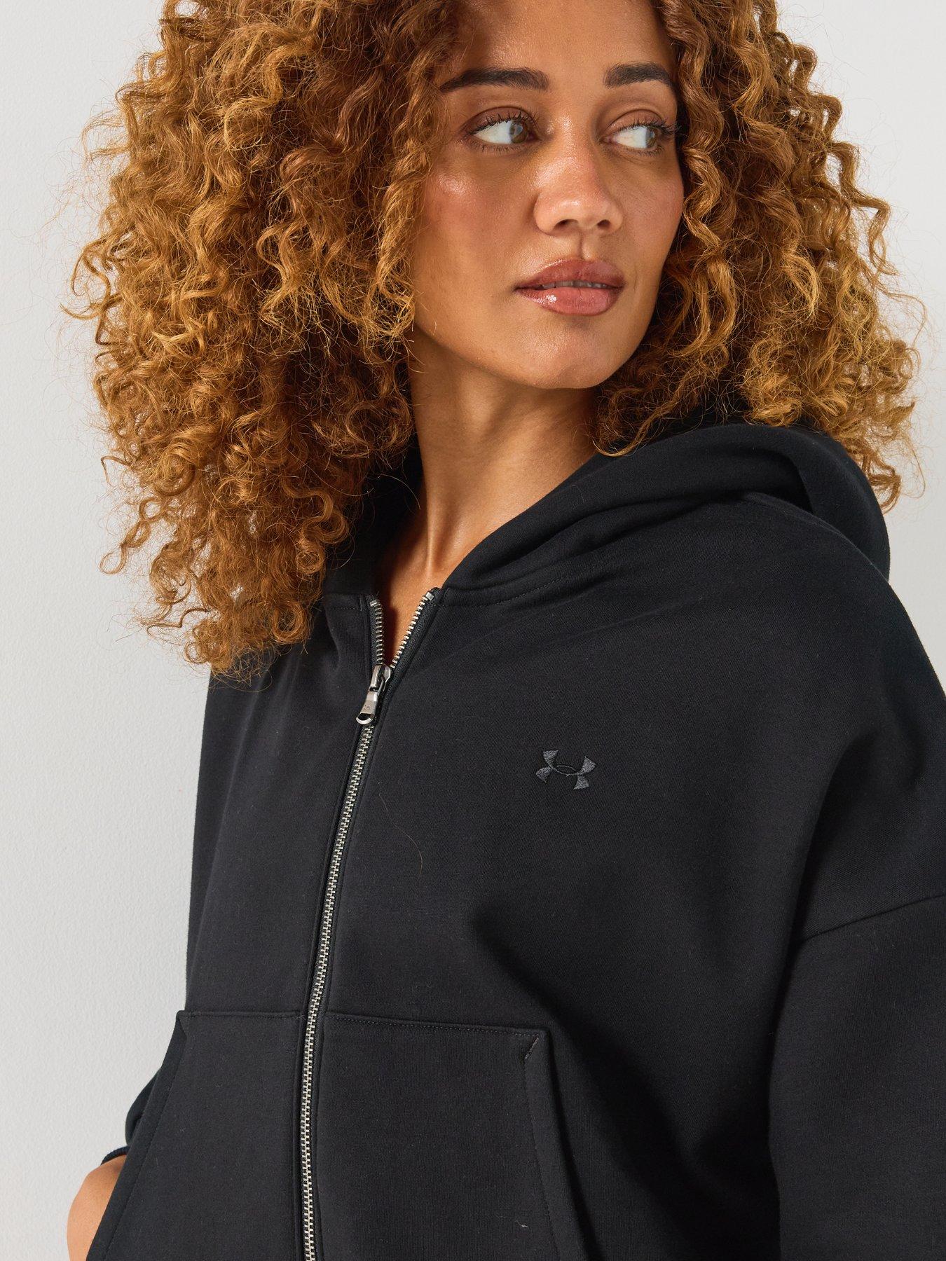 Image 4 of 6 of UNDER ARMOUR Womens Training Icon Fleece Full Zip - Black