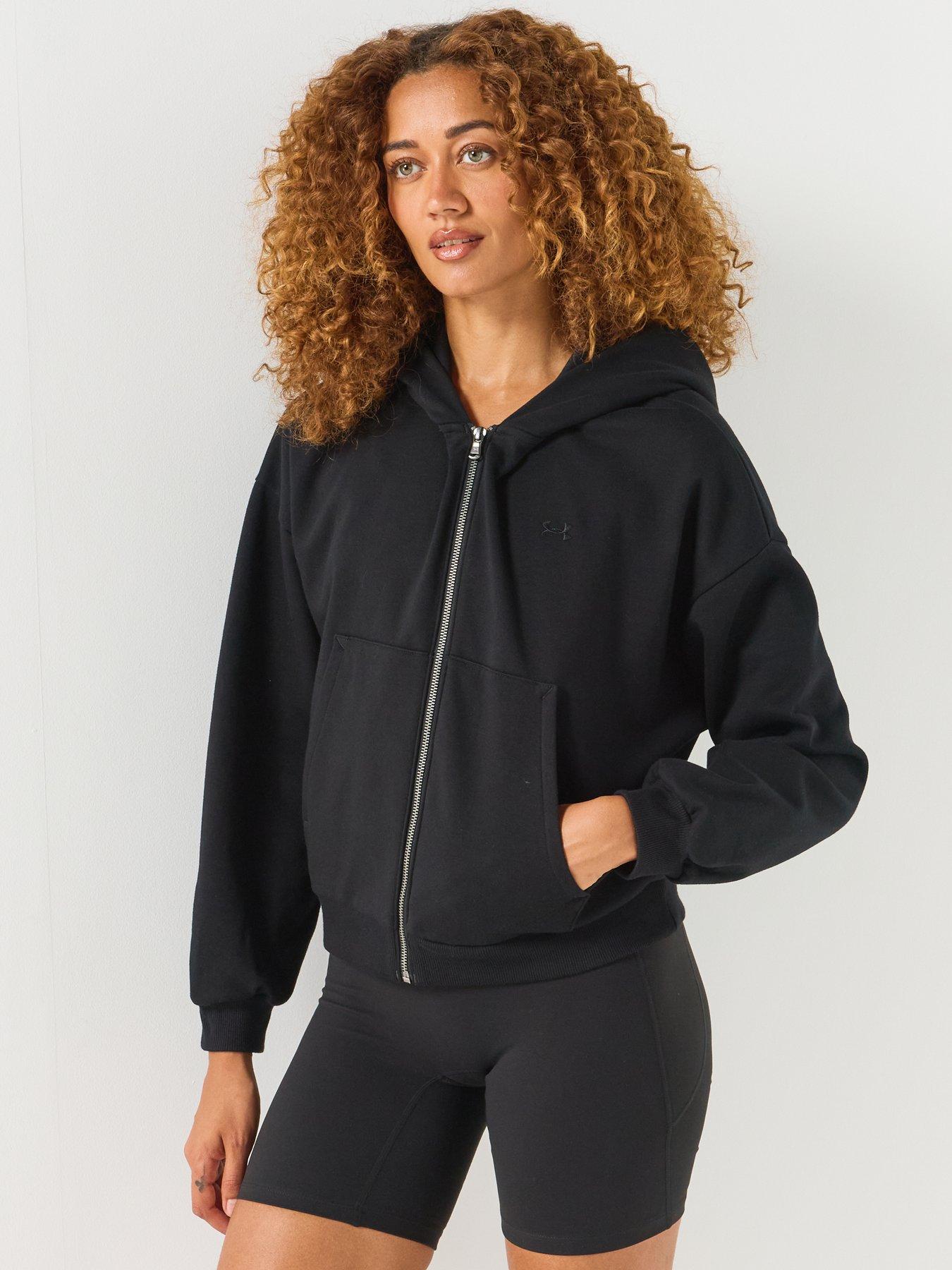Image 5 of 6 of UNDER ARMOUR Womens Training Icon Fleece Full Zip - Black