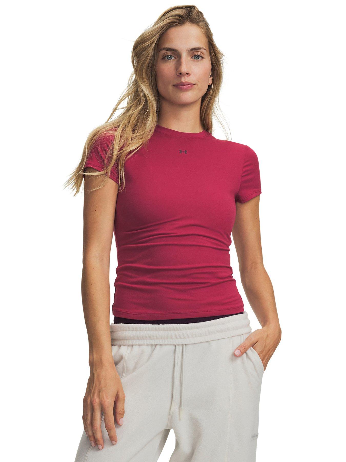 UNDER ARMOUR Women's Motion Fitted Short Sleeve T-Shirt - Red