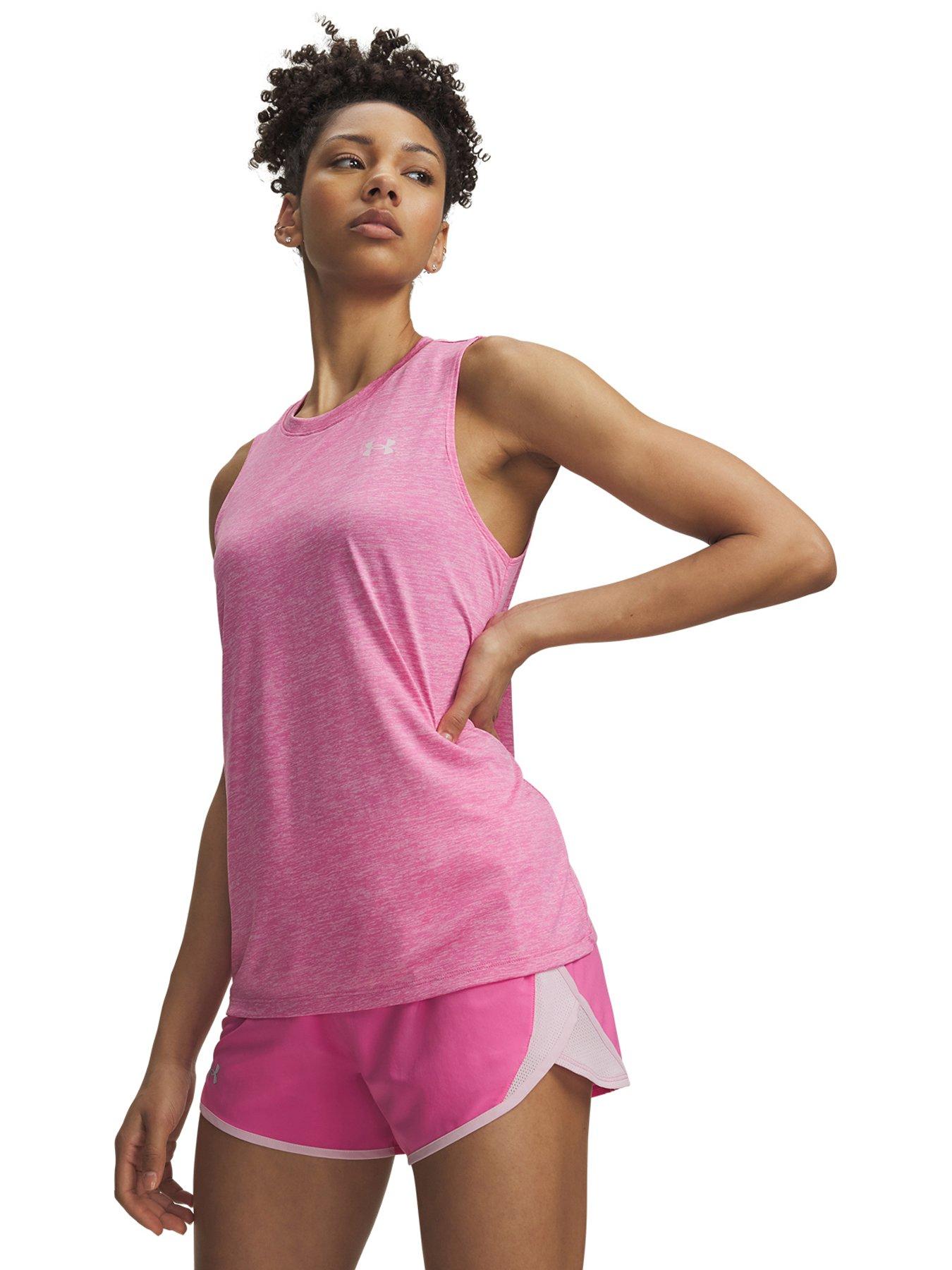 UNDER ARMOUR Women's Tech Twist Tank - Pink Frenzy / Prime Pink