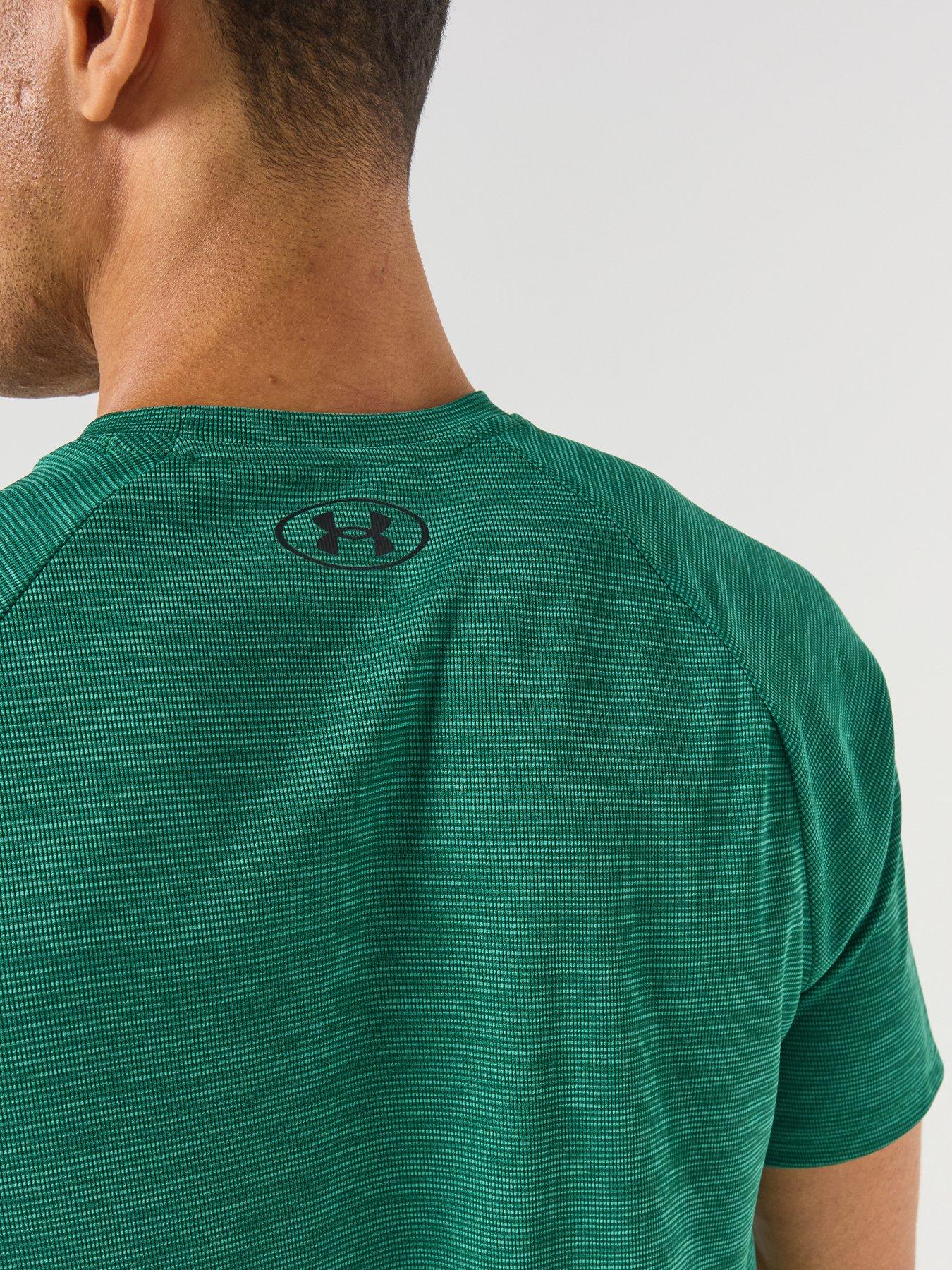 Image 6 of 6 of UNDER ARMOUR Mens Training Tech Textured T-Shirt - Green