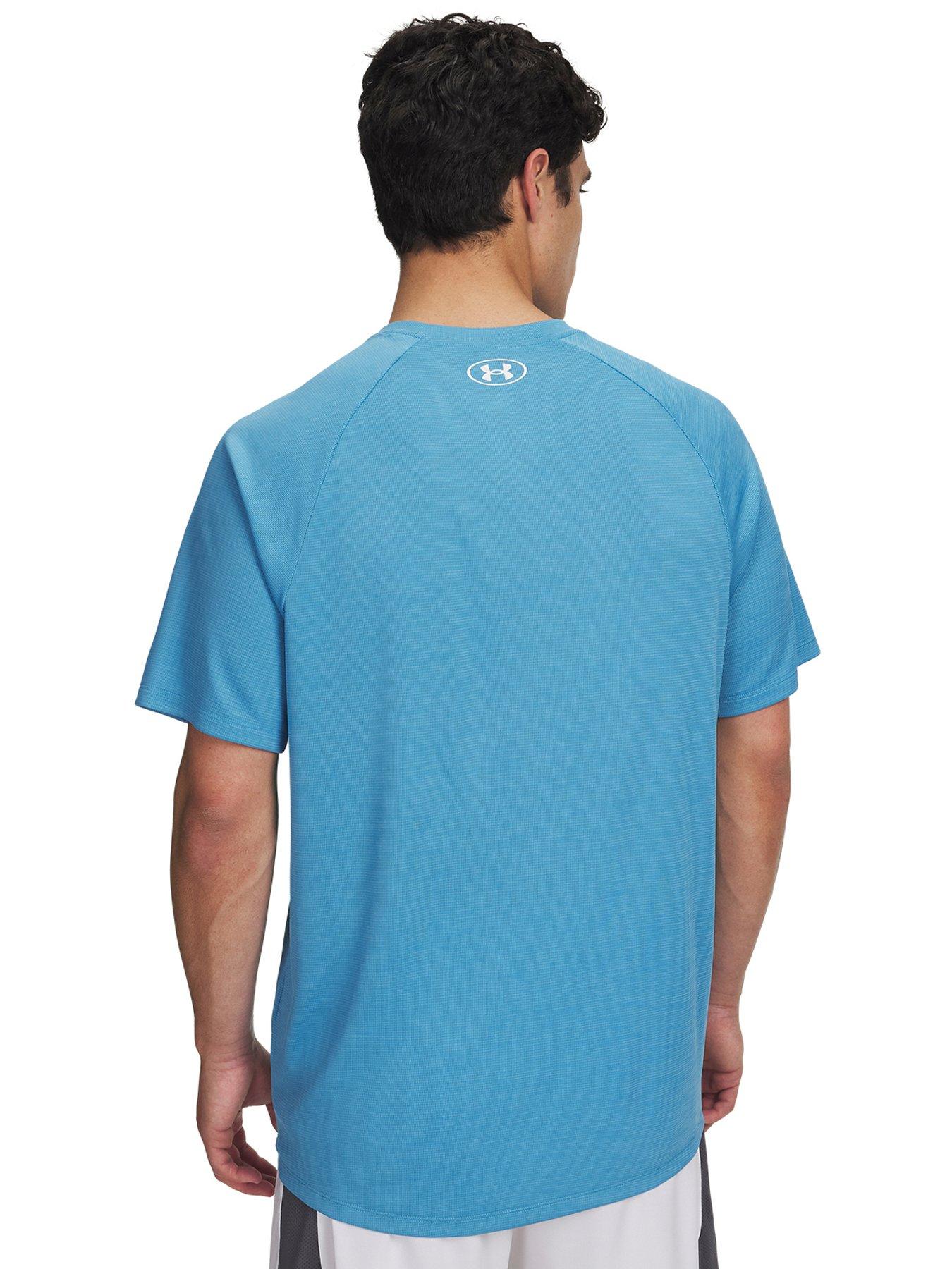 Image 2 of 2 of UNDER ARMOUR Mens Textured Lightweight Crew Neck T-Shirt - Blue