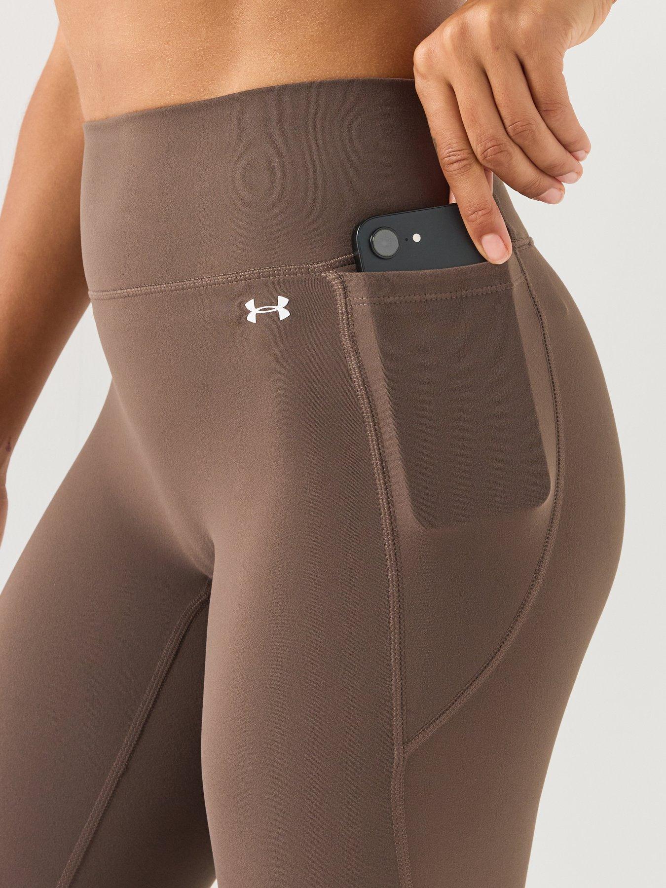 Image 4 of 6 of UNDER ARMOUR Women's High-Rise Training Leggings - Brown