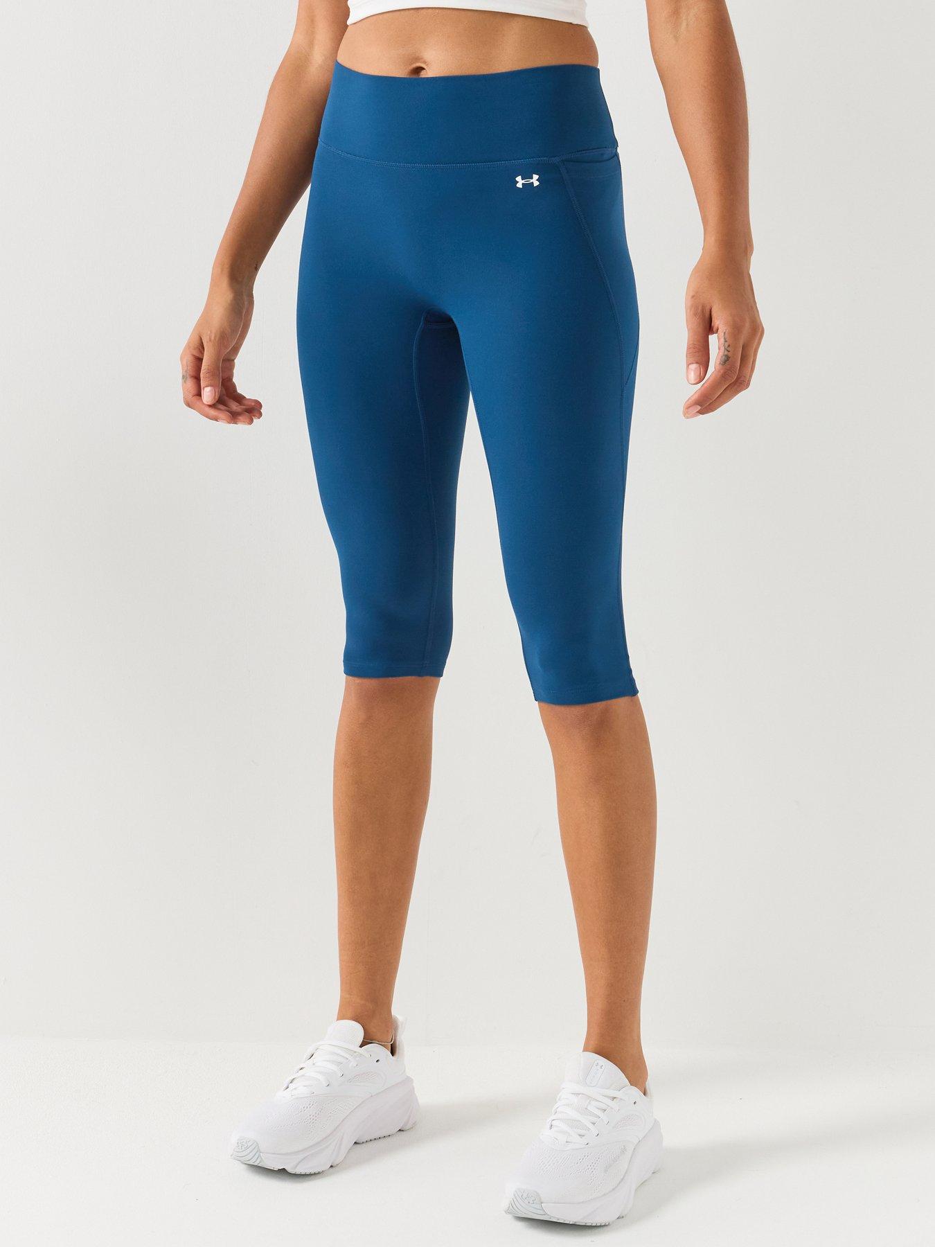 Image 1 of 6 of UNDER ARMOUR Women's Cropped Training Leggings - Navy