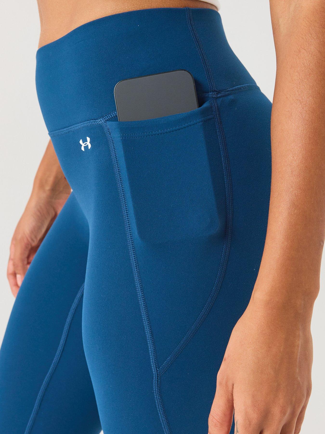Image 4 of 6 of UNDER ARMOUR Women's Cropped Training Leggings - Navy