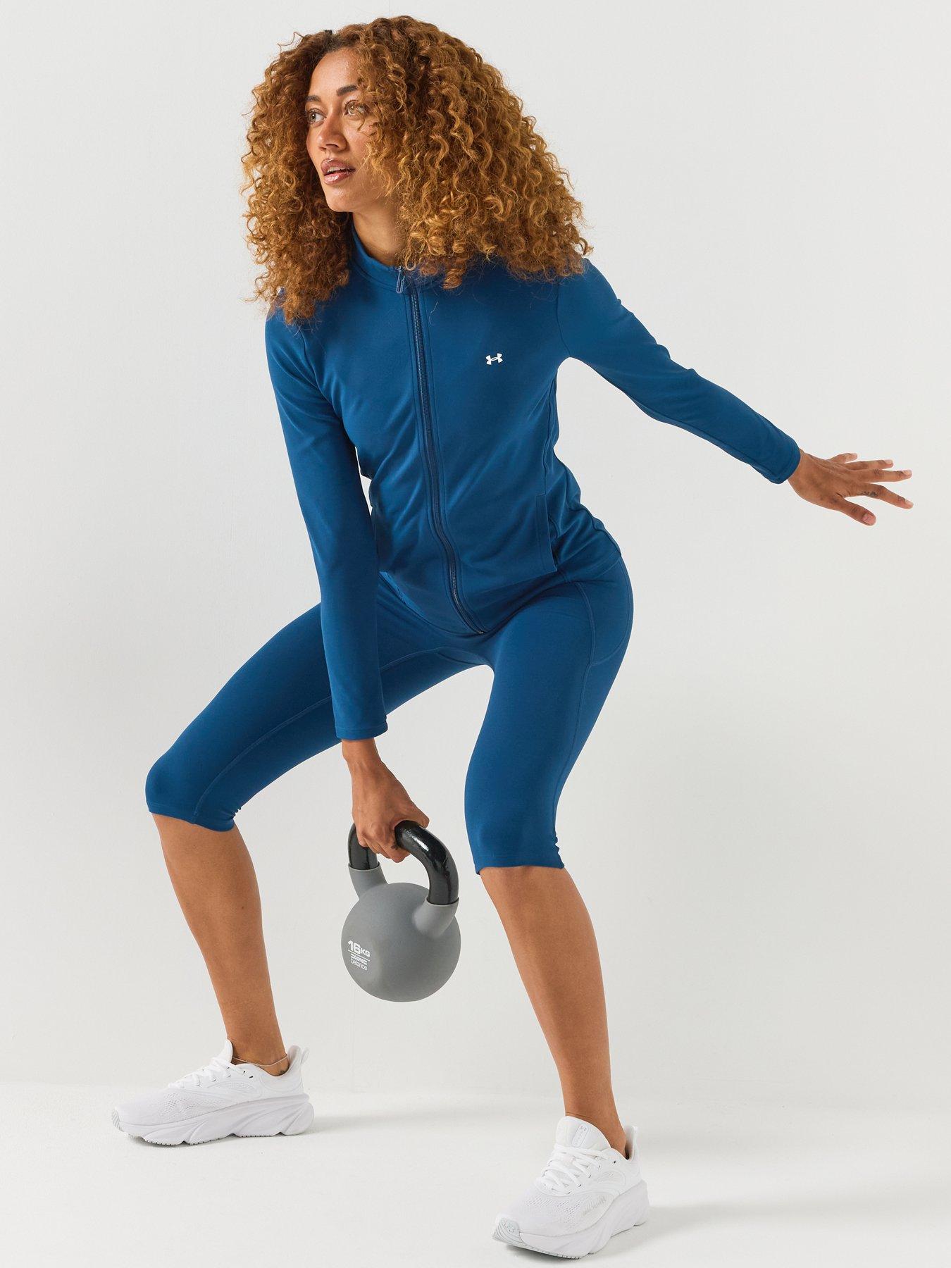 Image 6 of 6 of UNDER ARMOUR Women's Cropped Training Leggings - Navy
