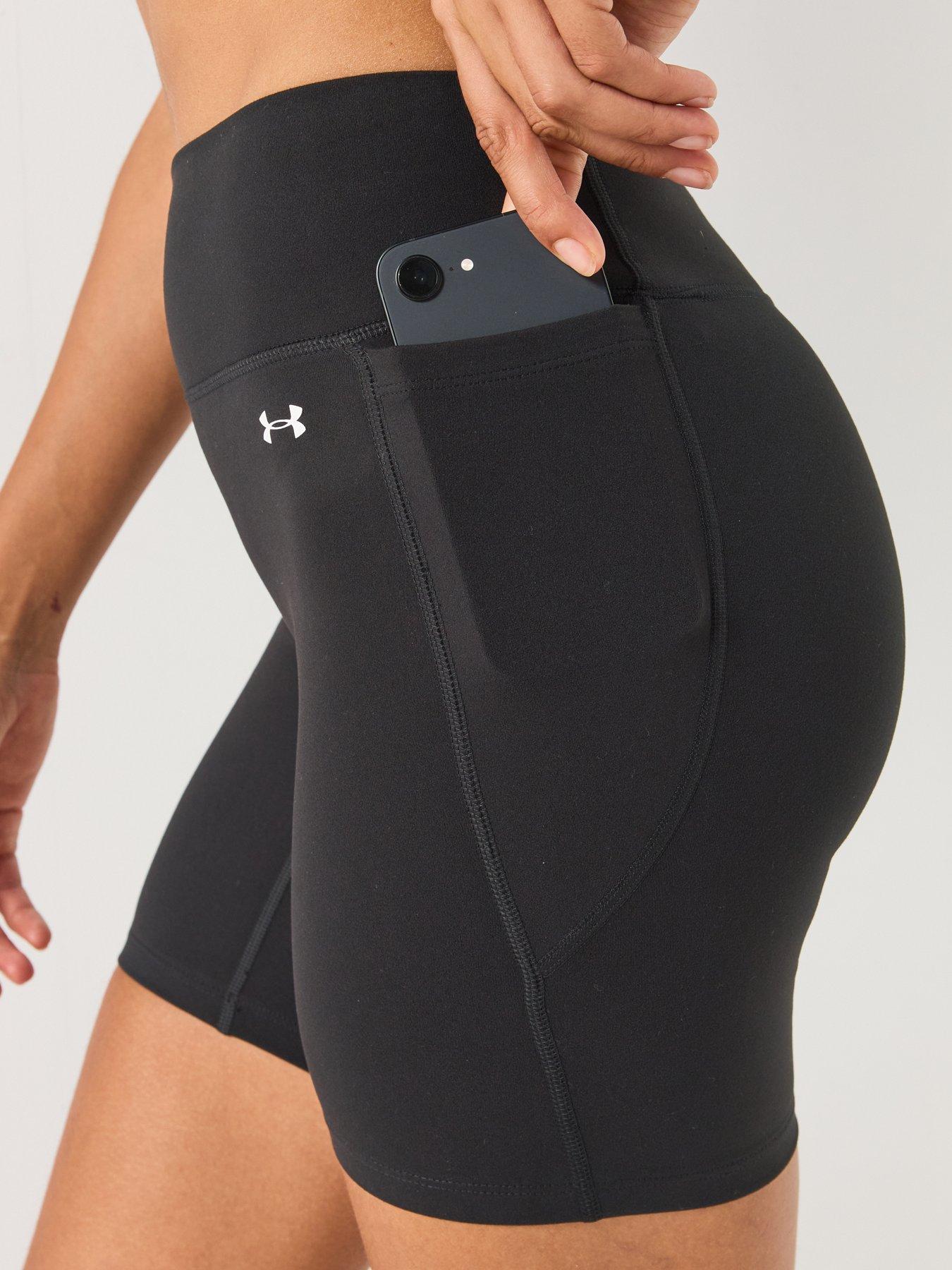 Image 4 of 6 of UNDER ARMOUR Women's High-Rise Training Shorts - Black