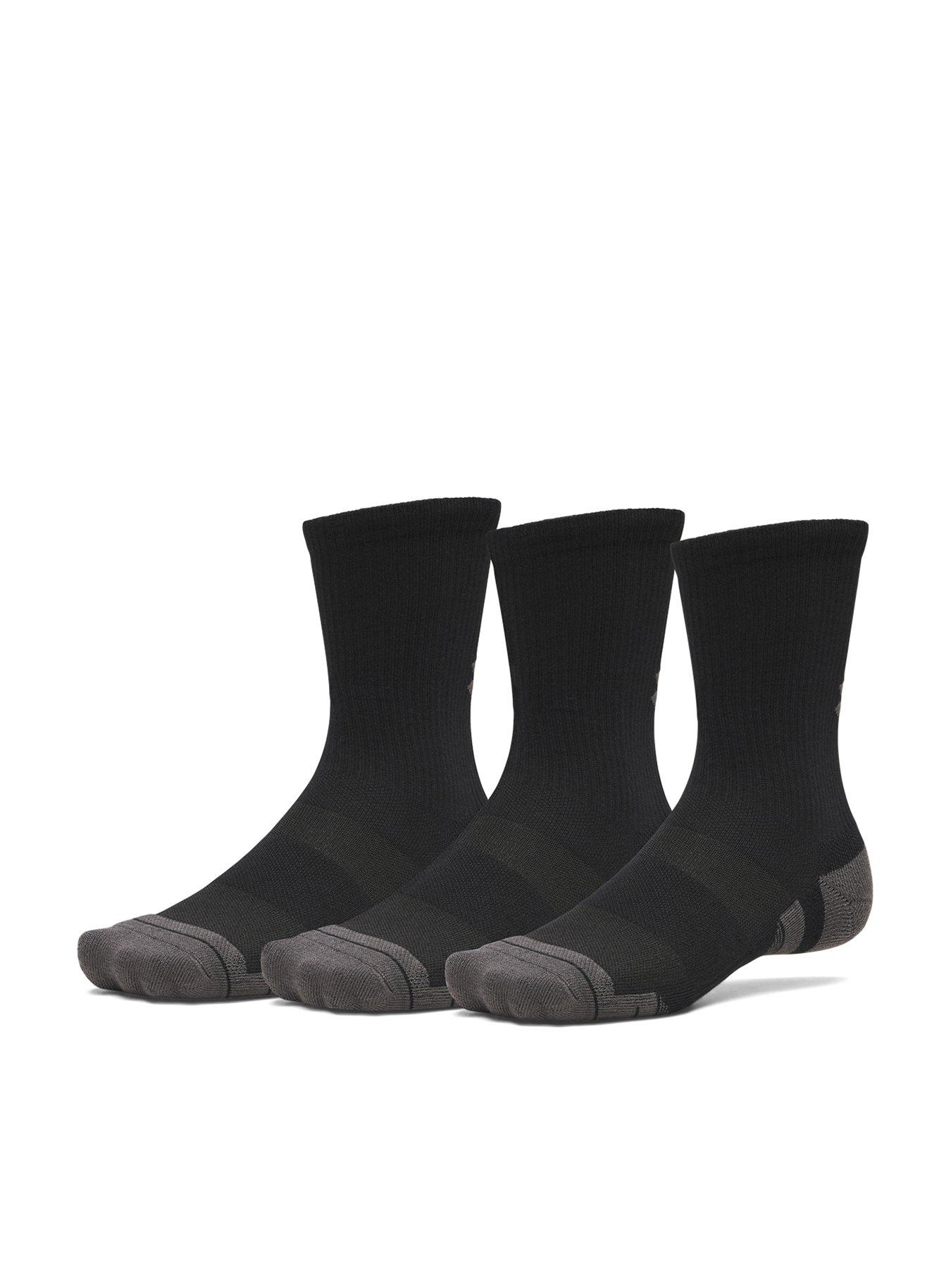 UNDER ARMOUR Unisex 3 Pack Crew Socks - Black
