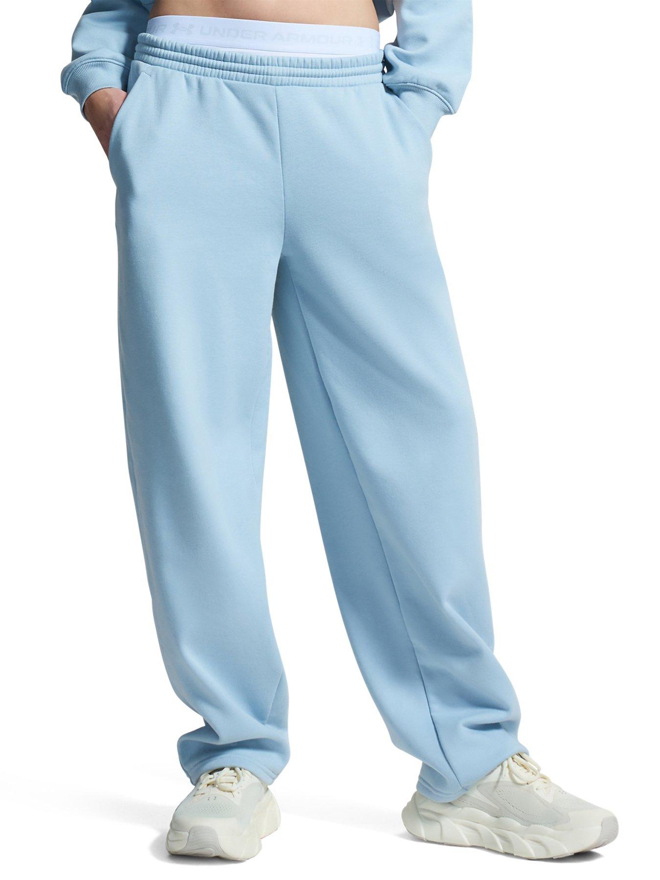 Image 1 of 7 of UNDER ARMOUR Womens Elasticated Waist Straight Leg Jogging Bottoms - Blue