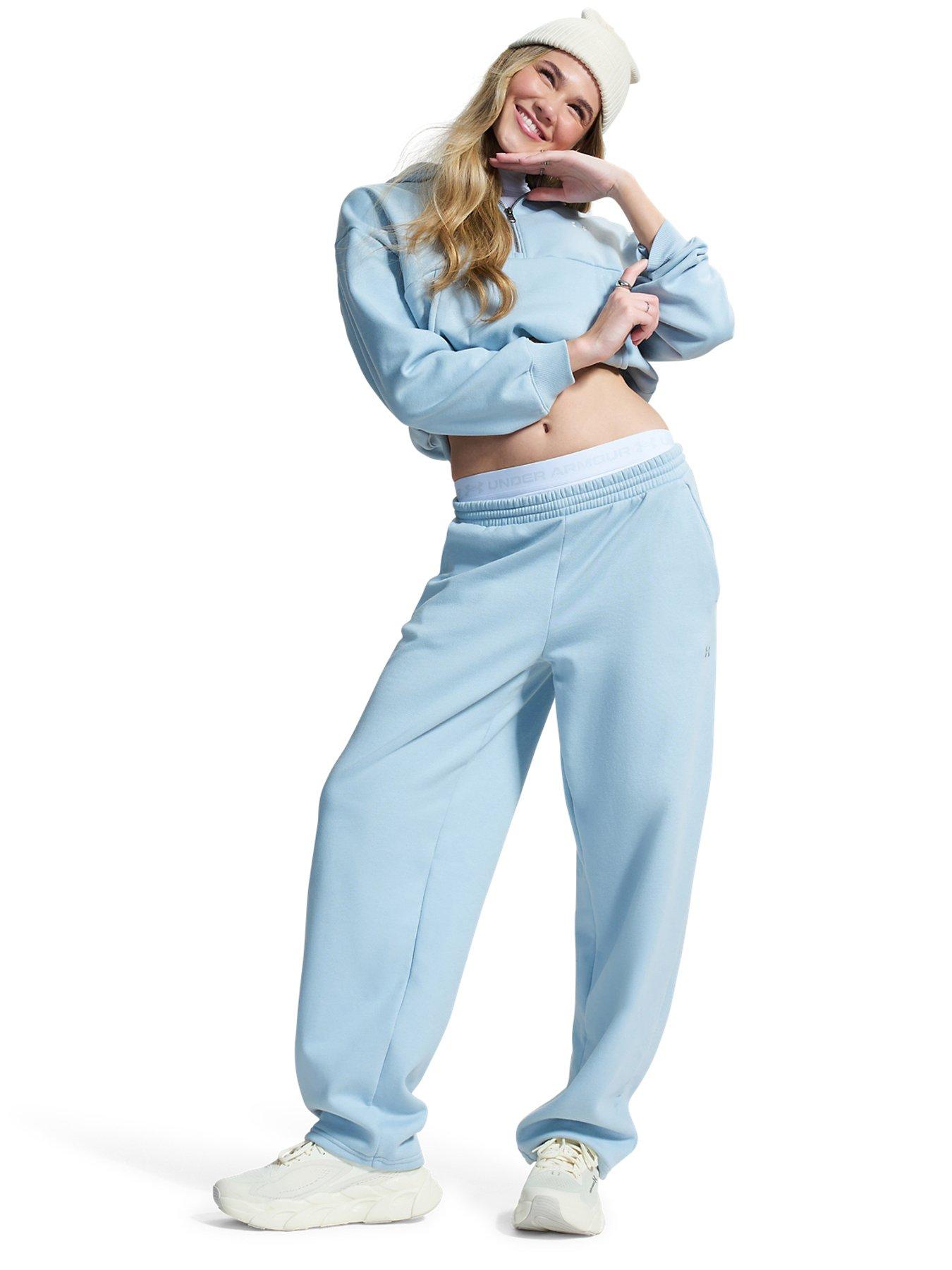 Image 3 of 7 of UNDER ARMOUR Womens Elasticated Waist Straight Leg Jogging Bottoms - Blue