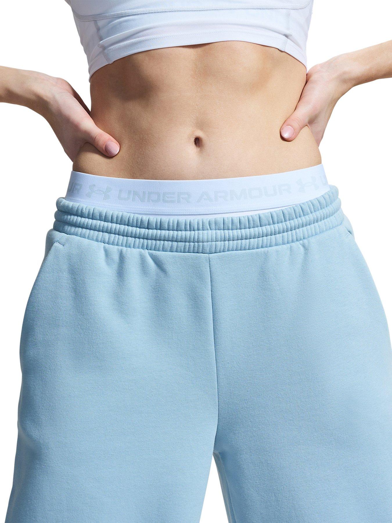 Image 4 of 7 of UNDER ARMOUR Womens Elasticated Waist Straight Leg Jogging Bottoms - Blue
