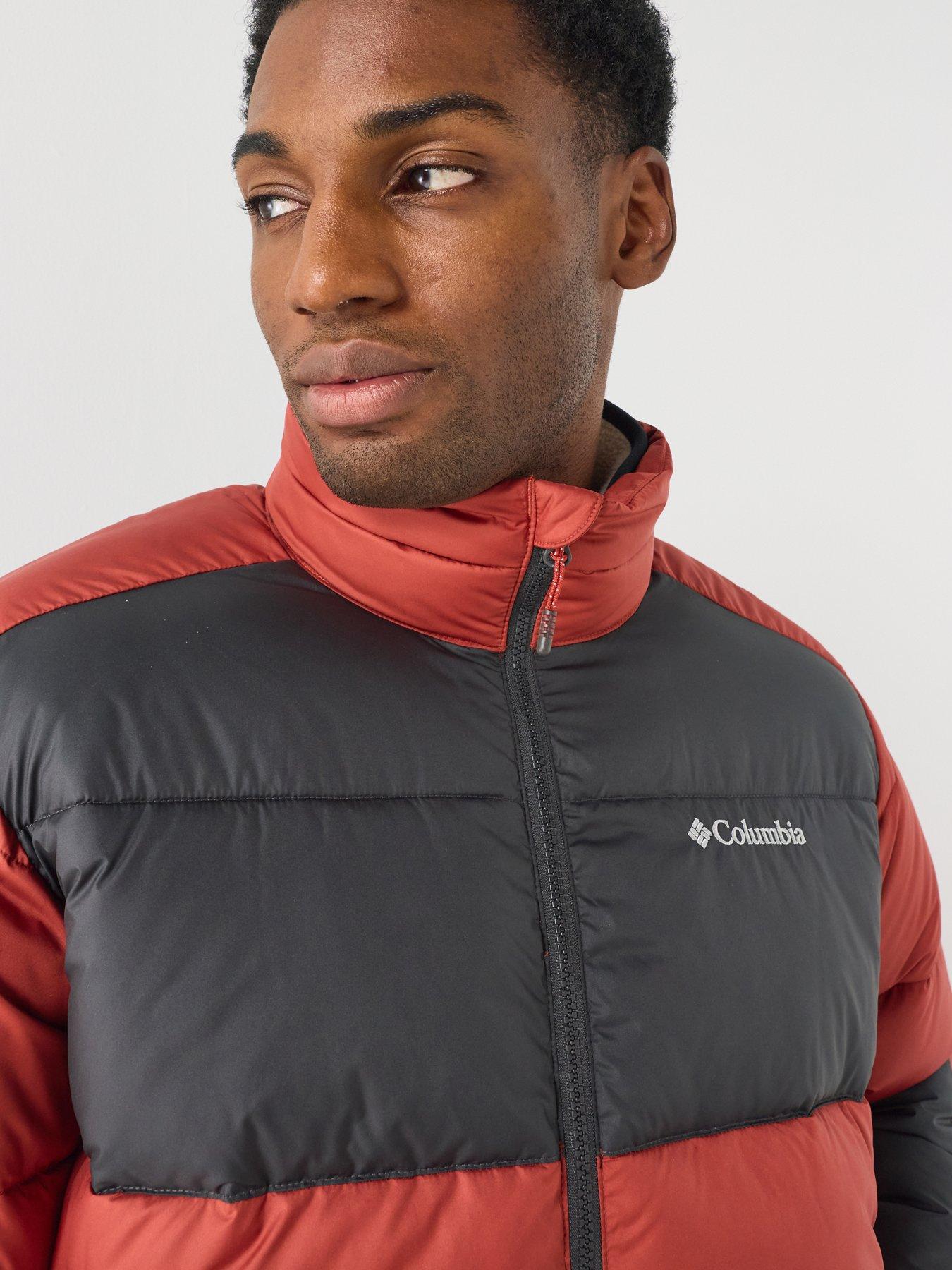 Image 4 of 6 of Columbia Padded construction helps lock in warmth during colder conditions Colour-block design gives this outdoor staple a distinctive look High funnel neckline provides extra coverage from the elements Zip-th