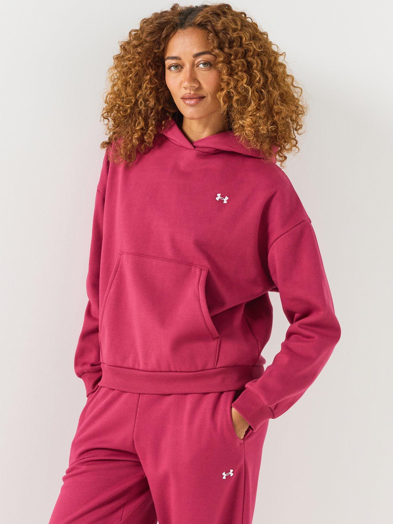 Image 1 of 6 of UNDER ARMOUR Womens Training Icon Fleece Relaxed Fit Hoodie - Red